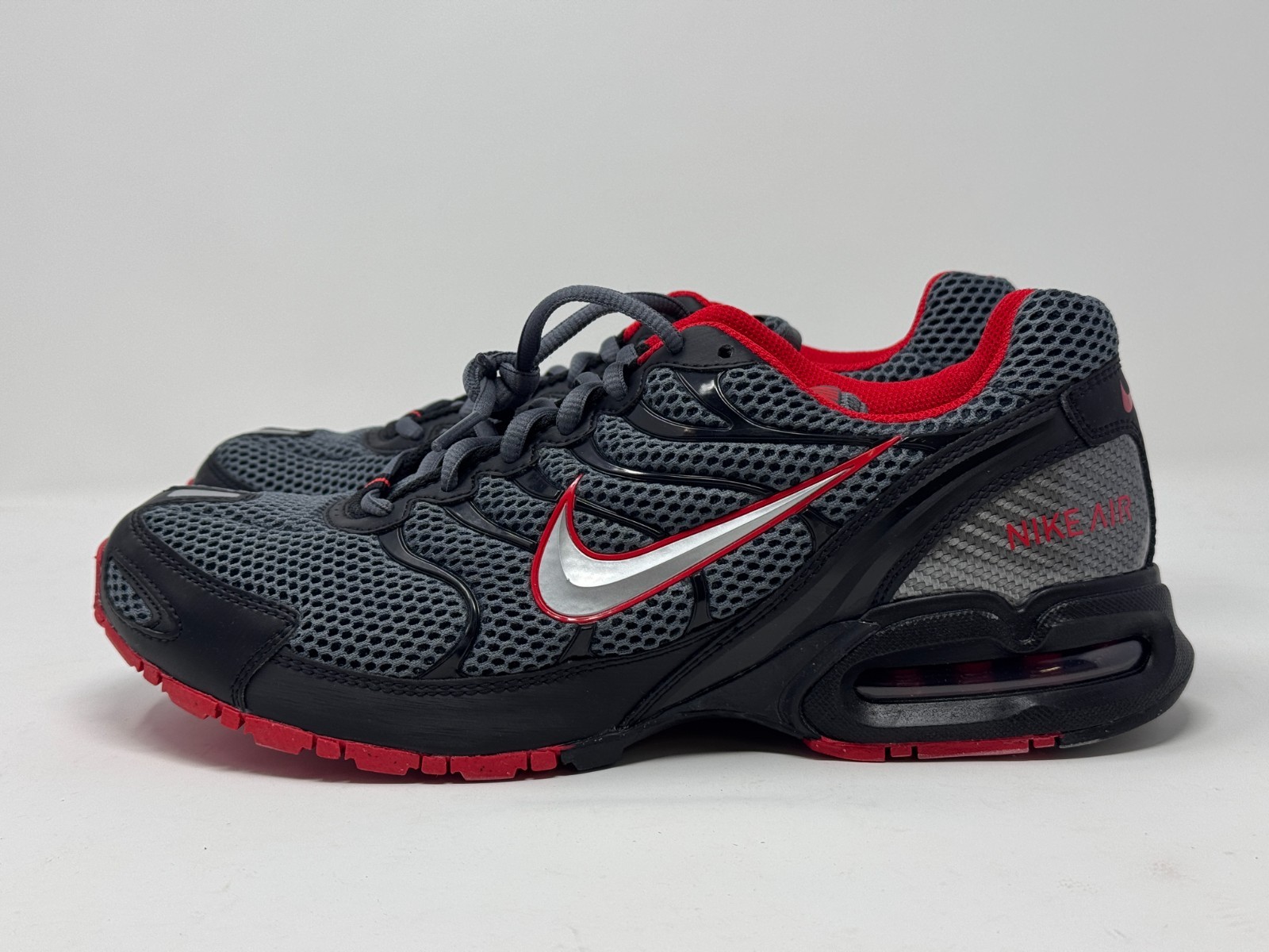 Nike Air Max Torch 4 Black Grey Red Athletic Sneakers 343846-006 Men's Sizes