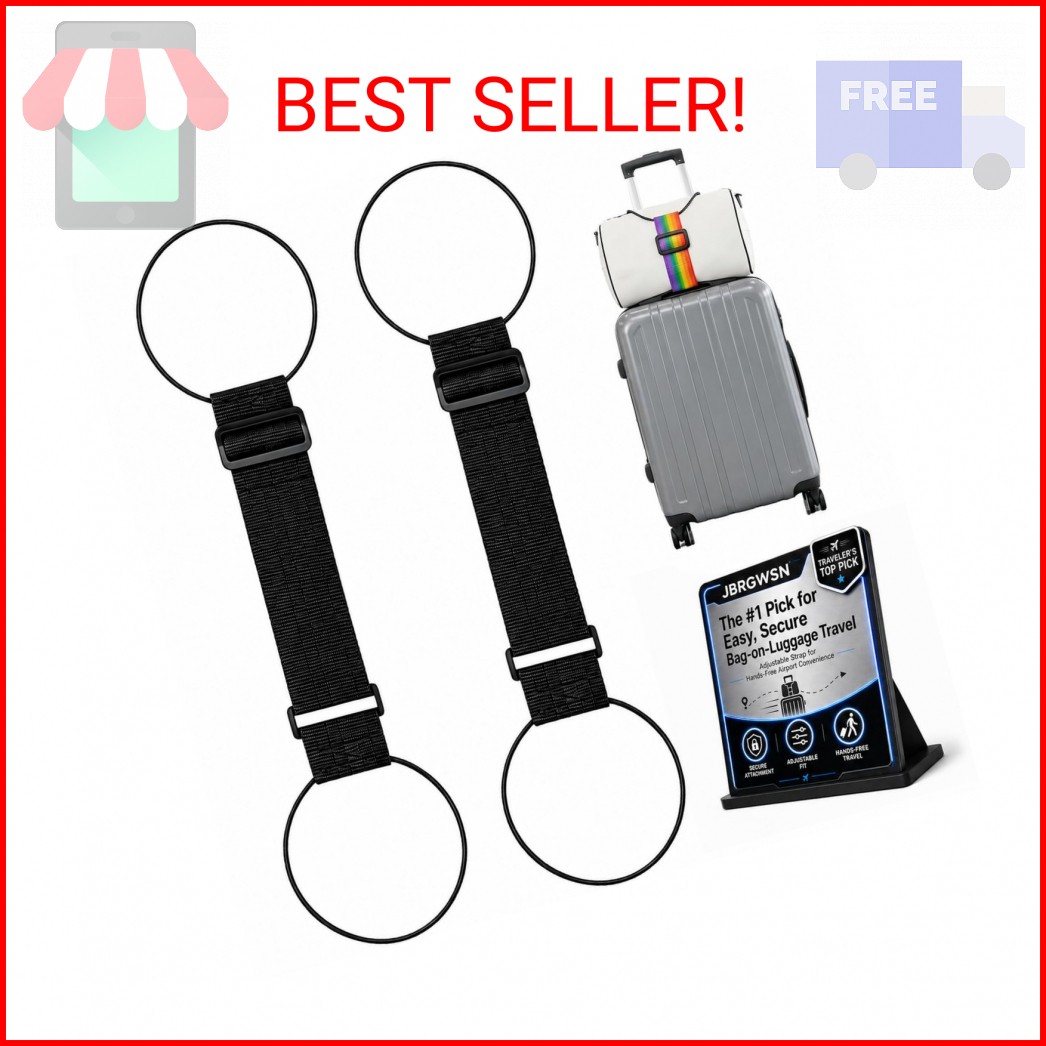 2Pcs Luggage Straps for Suitcases 2-in-1 Add a Bag Strap Adjustable Elastic Bag