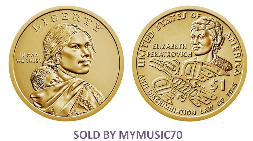 2020 P & D Sacagawea Golden Dollar Anti-Discrimination Law of 1945 Uncirculated