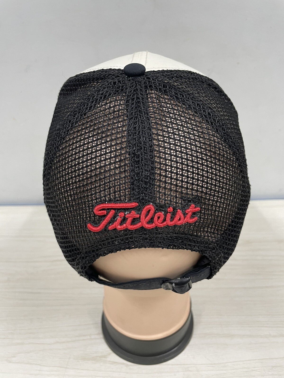 Unique Titleist Mesh Snapback Hat Cap Logo White/black/red Adjustable Golf