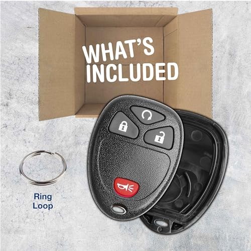 KeylessOption Just the Case Keyless Entry Remote Key Fob Shell Black