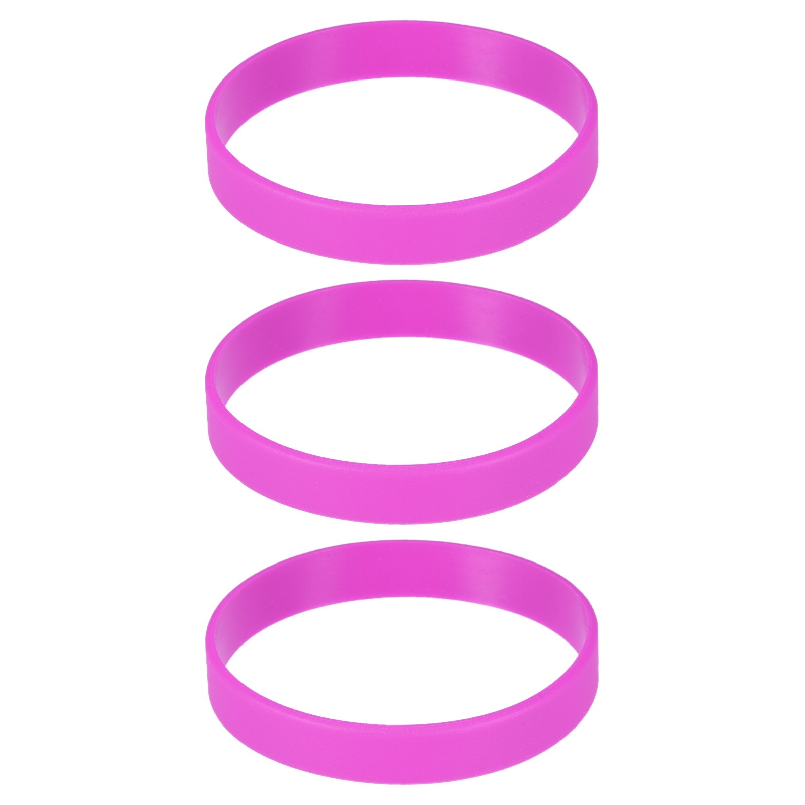3Pcs Bracelets Wristbands 1/2 Inch Width 8.5" Length Purple