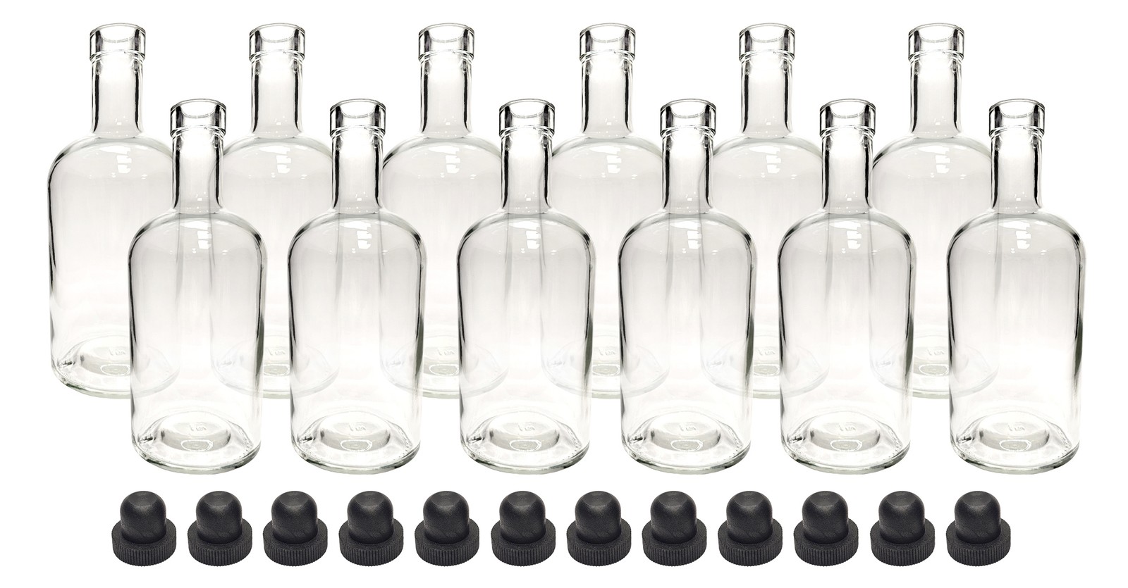 Home Brew Ohio Oregon Liquor Bottles and Corks Set of 12