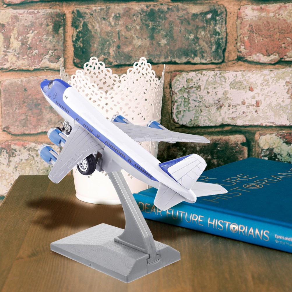 2Pcs Grey Plastic Aircraft Model Display Stand Durable Desktop Storage Rack