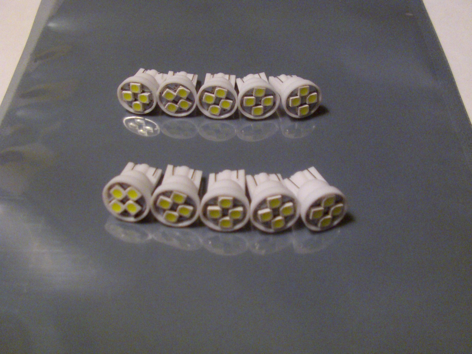 PINBALL LED BULBS 4 SMD LED 6.3V WHITE #555 Bright 555 wedge base machine 10 pcs