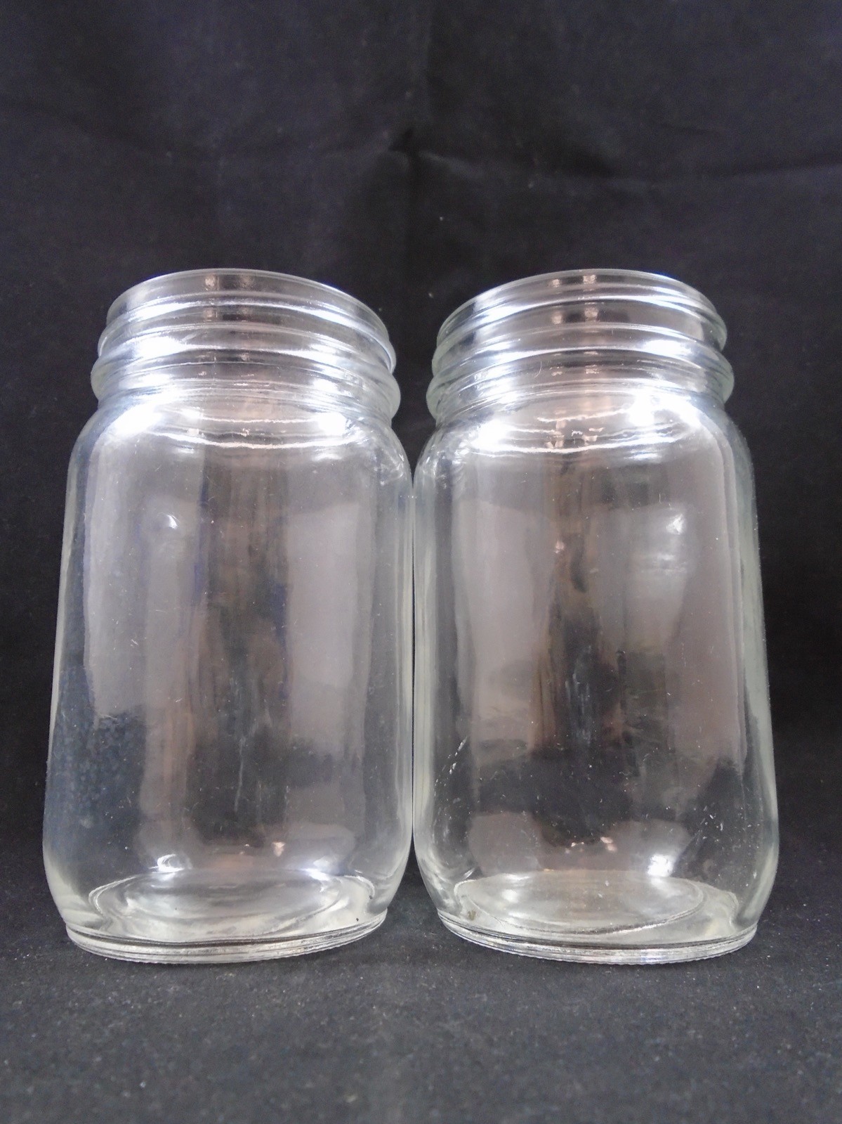 QORPAK Glass 62 x 109mm 8oz Flat Bottom Standard Wide Mouth Bottle (Lot of 2)