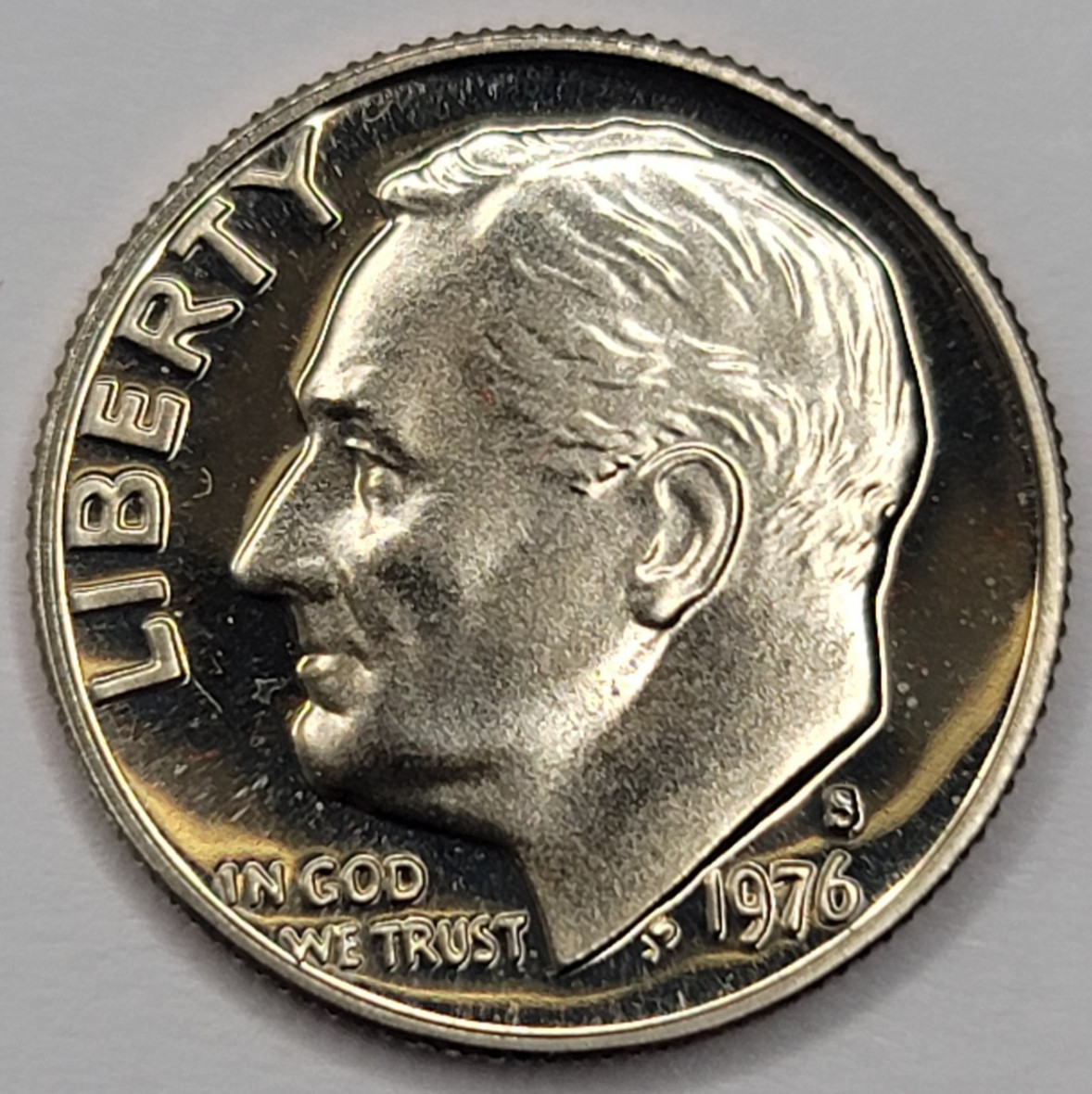 1976 S Proof DCAM Roosevelt Dime CN-Clad