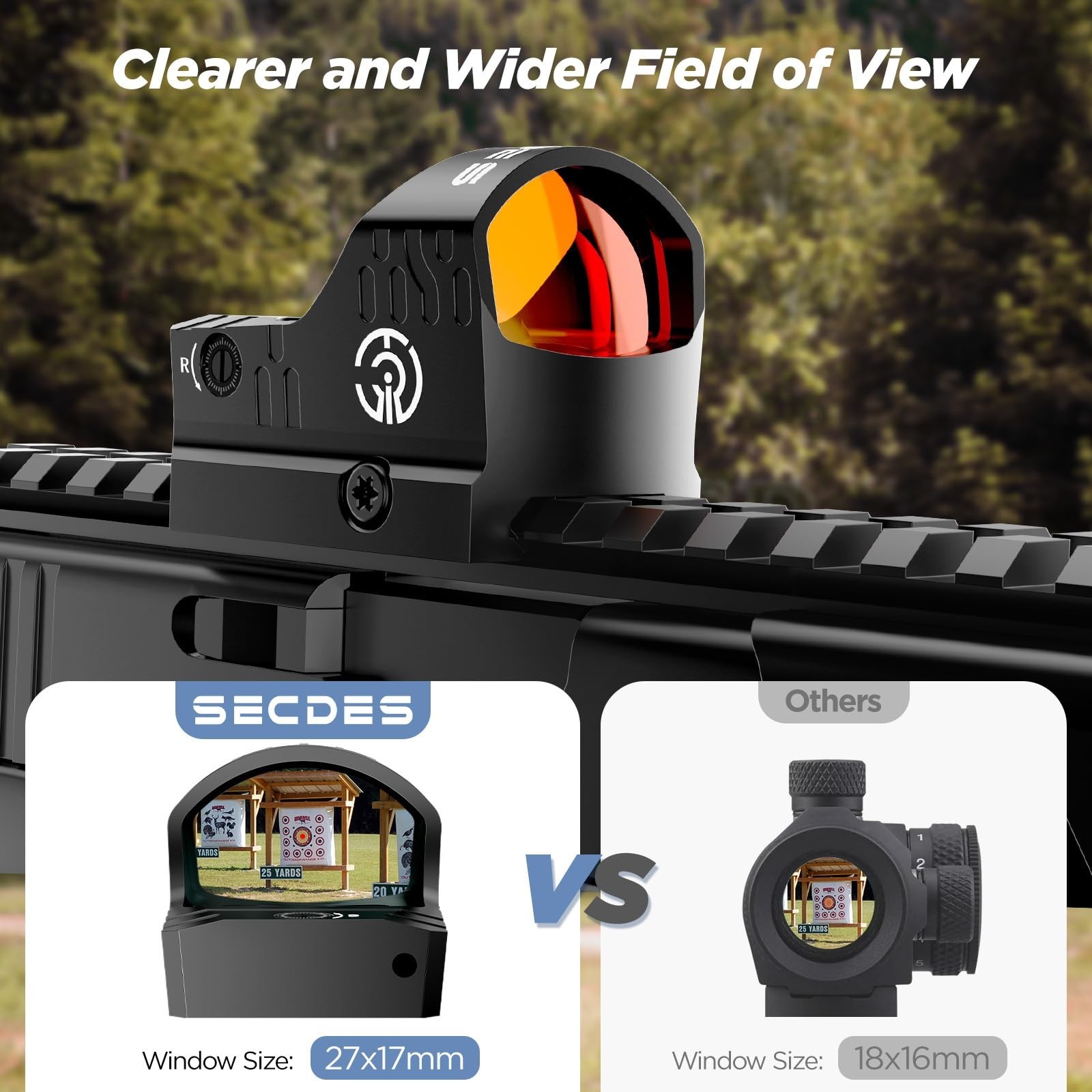 3 MOA Red Dot Sight 、Dot Open Reflex Sights, with Shake Awake for Pistol