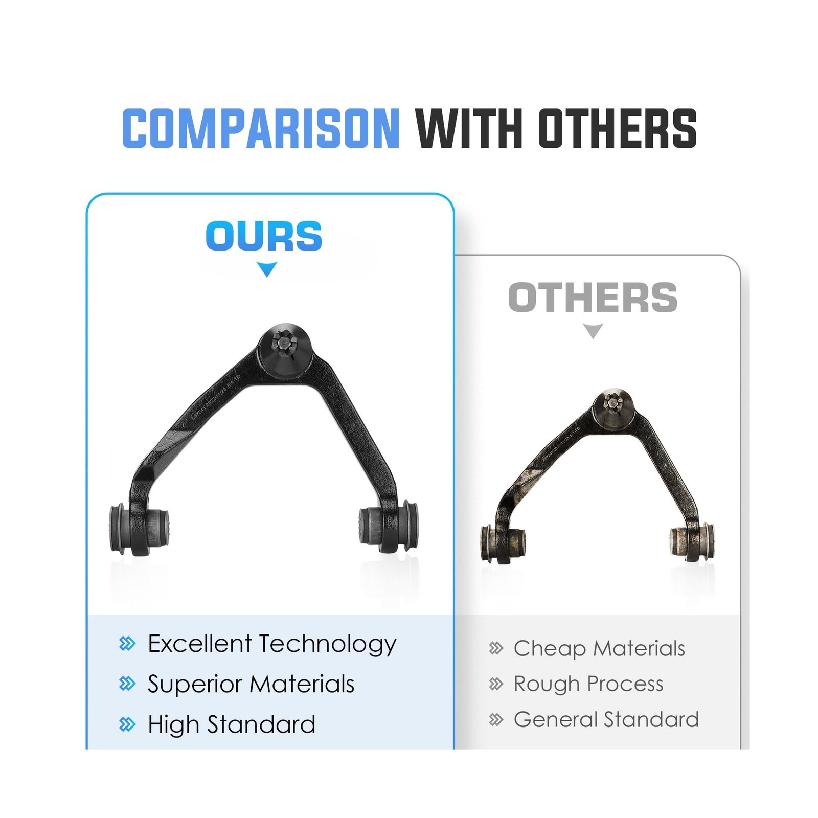 4WD Front Upper Control Arms Tie Rods Suspension Kit Compatible with 1997-200...
