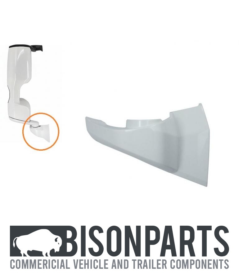 WHITE MIRROR ARM LOWER COVER DRIVER SIDE RH FITS DAF XD, XF II & XG SERIES