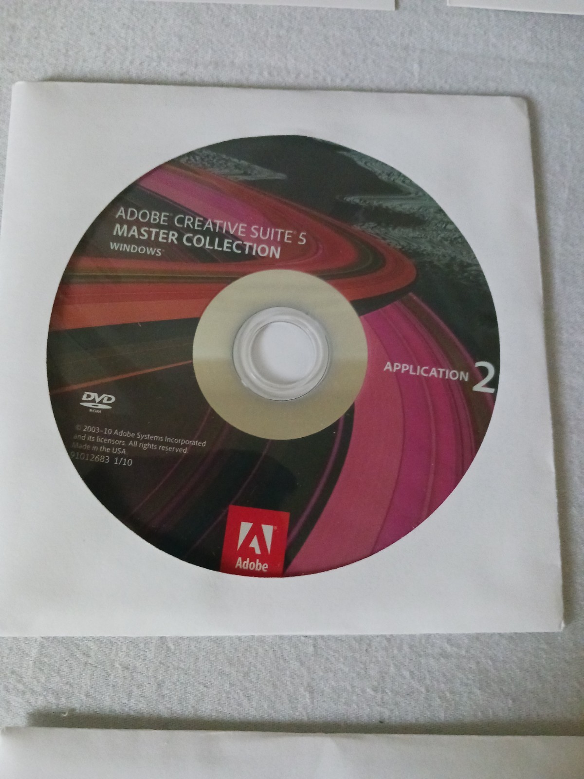 Adobe CS5 Master Collection for Windows - Discs and Full Serial Number