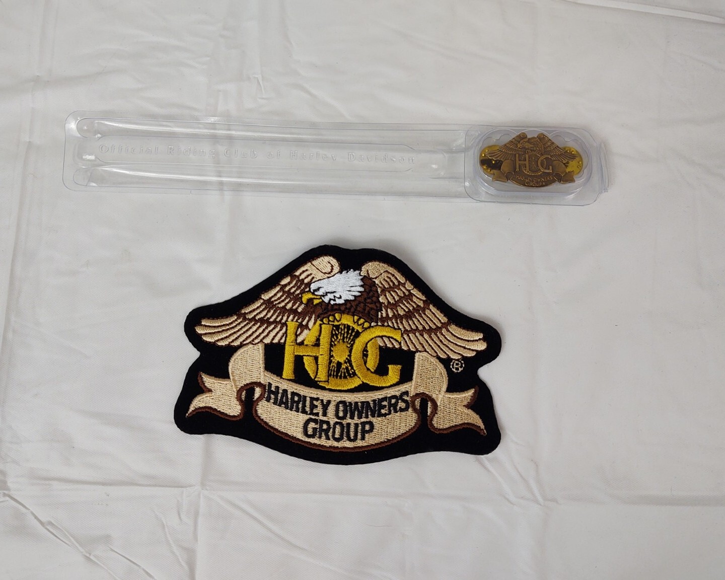 2013 Harley Owners Group HOG Eagle Patch Pin Set Riding Club Harley Davidson