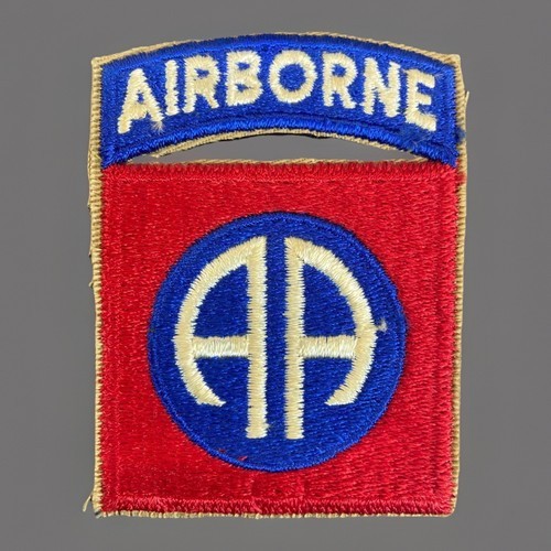 WWII US Army 82nd Airborne Division Shoulder Patch & Airborne Tab Original WW2