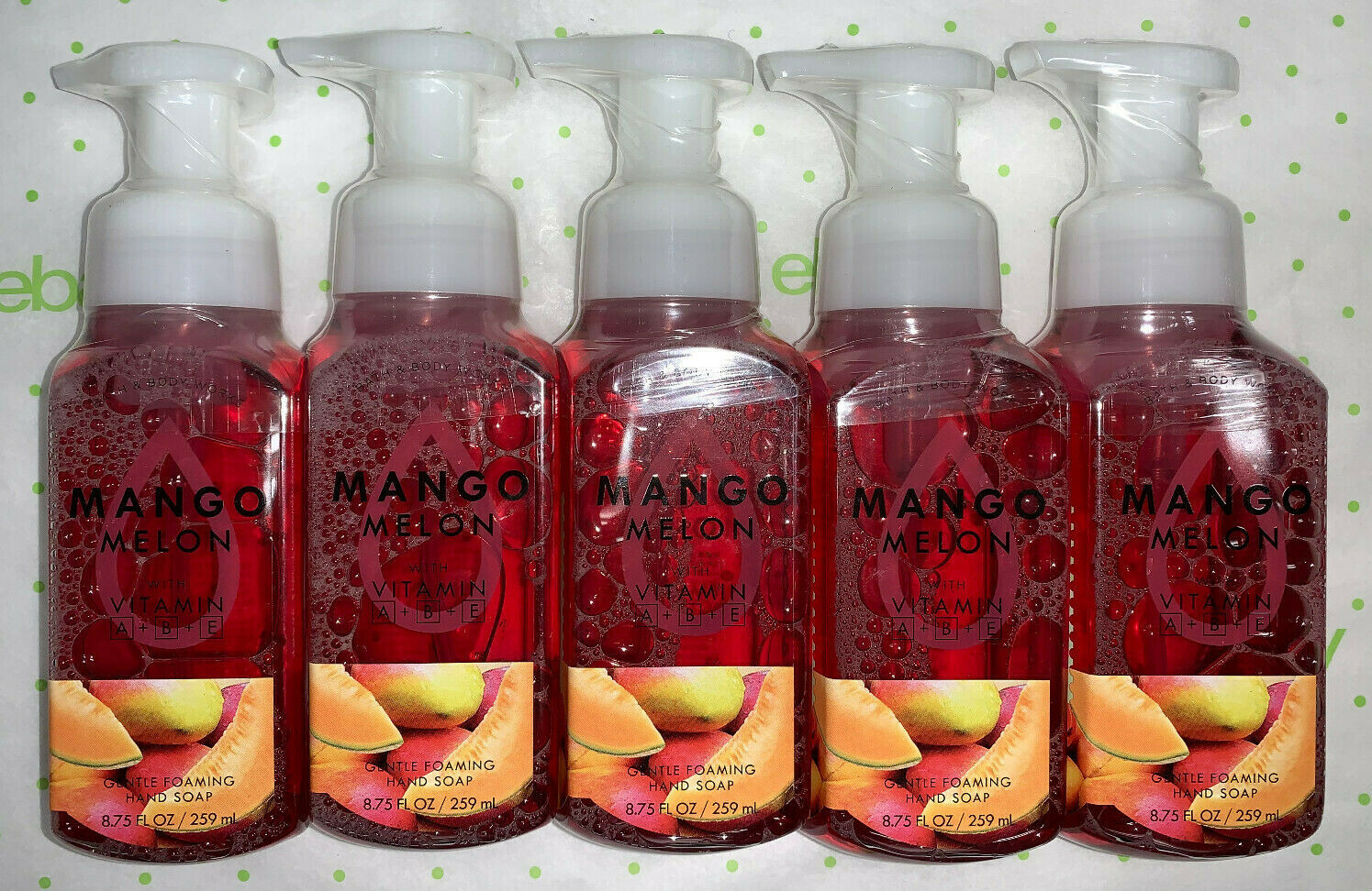 5 Mango Melon Gentle Foaming Hand Soap Bath & Body Works 8.75 Oz  "17