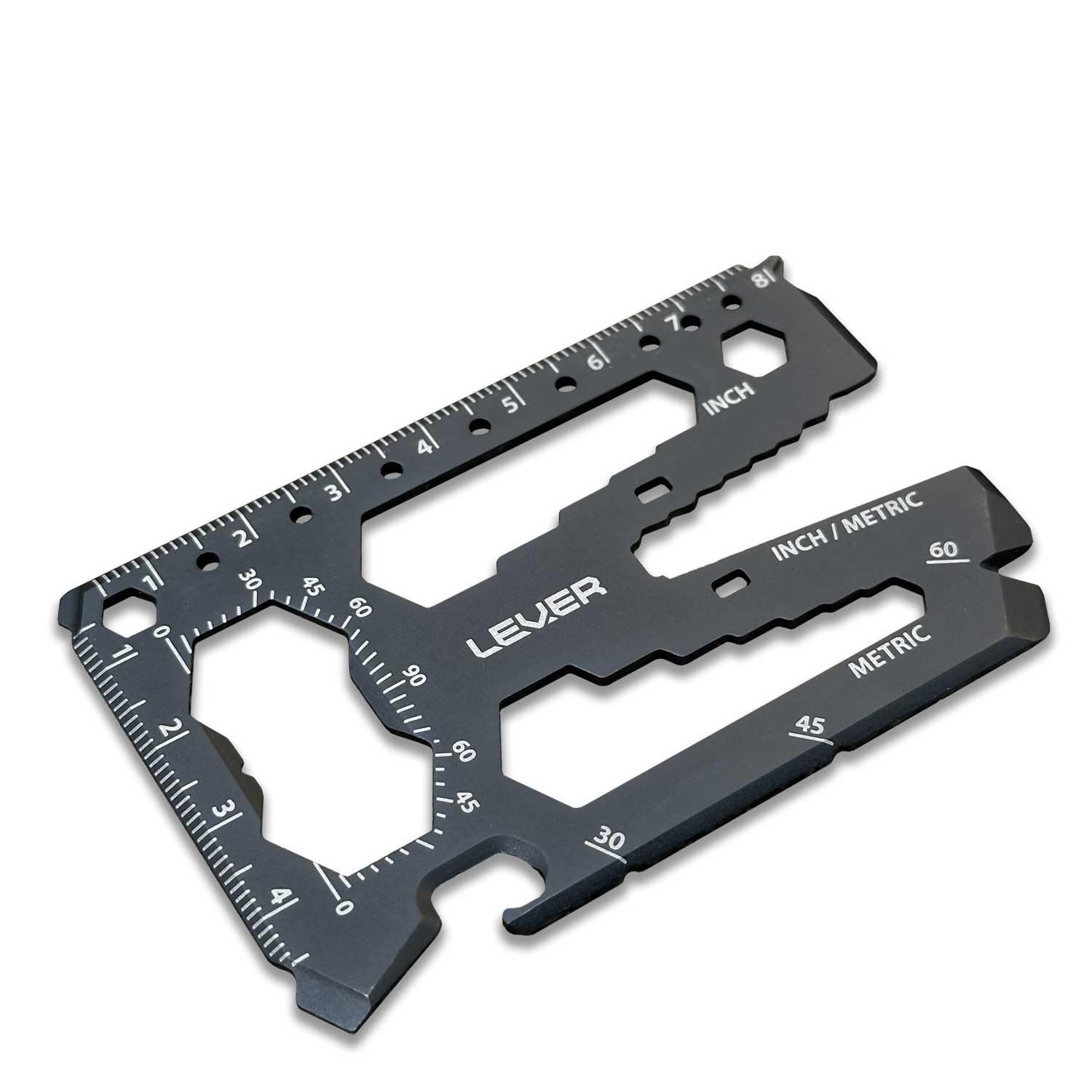 Lever Gear Toolcard Pro 40-in-1 Credit Card Multitool, TSA Single, Black