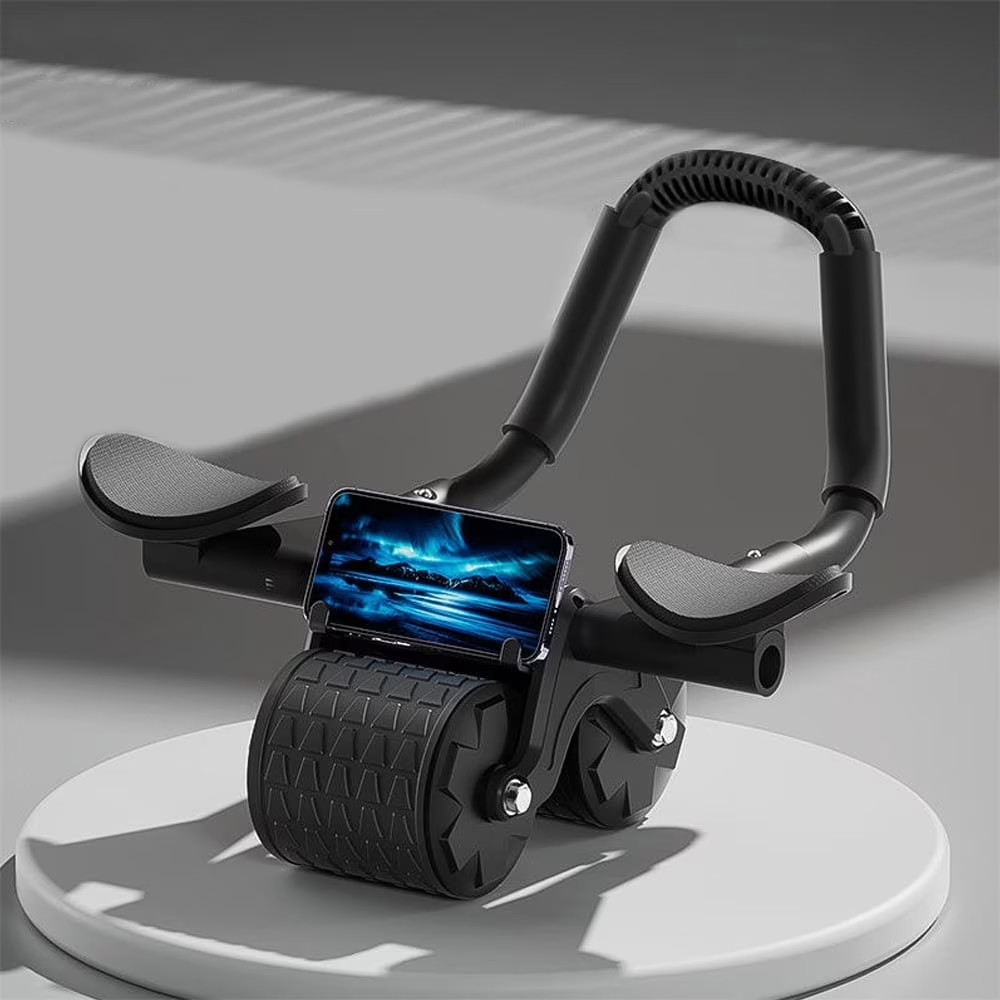 Ab Abdominal Exercise Roller Wheel Elbow Support Core Exercise Machine w/ Timer