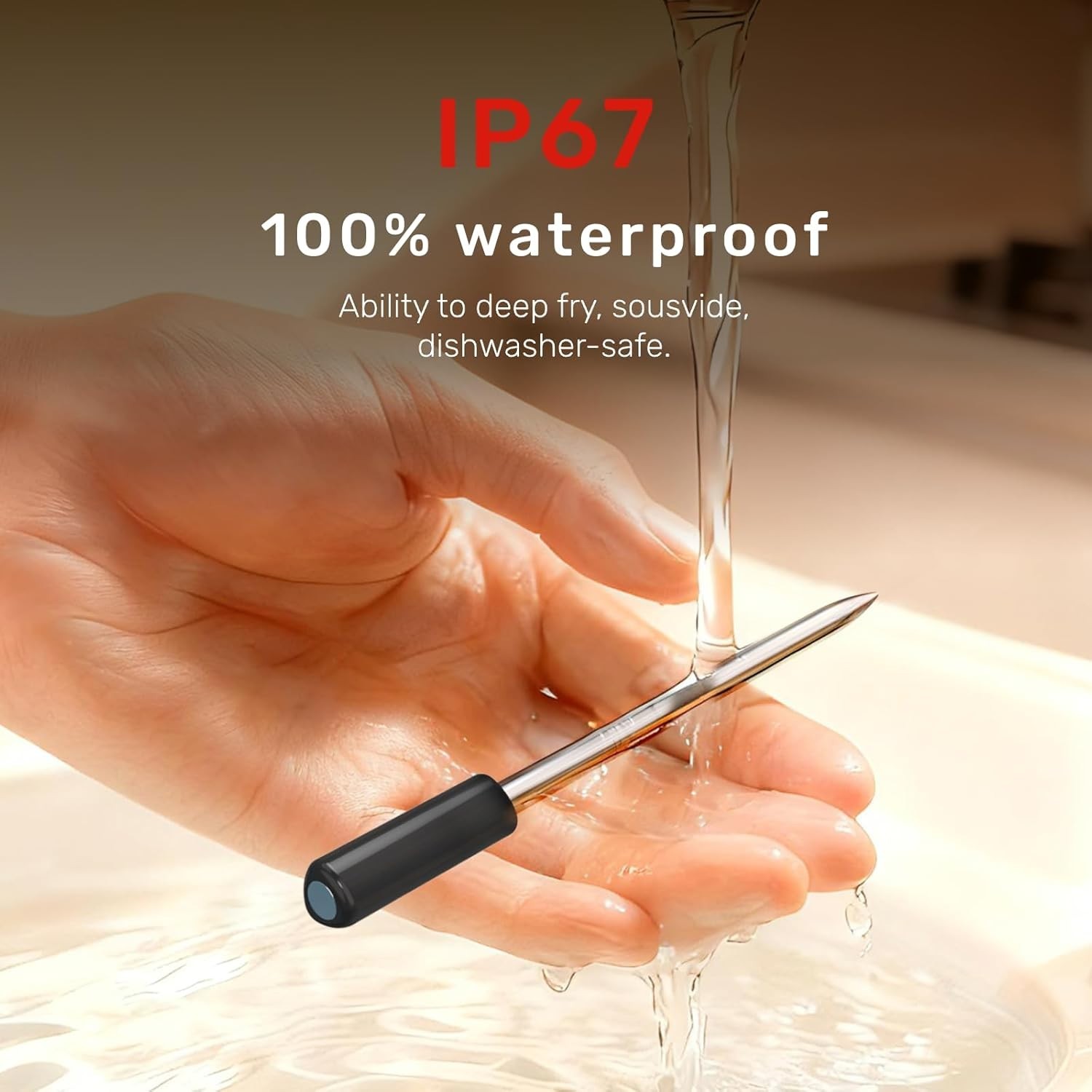 Wireless Meat Thermometer AI WiFi Bluetooth Digital Waterproof Pro