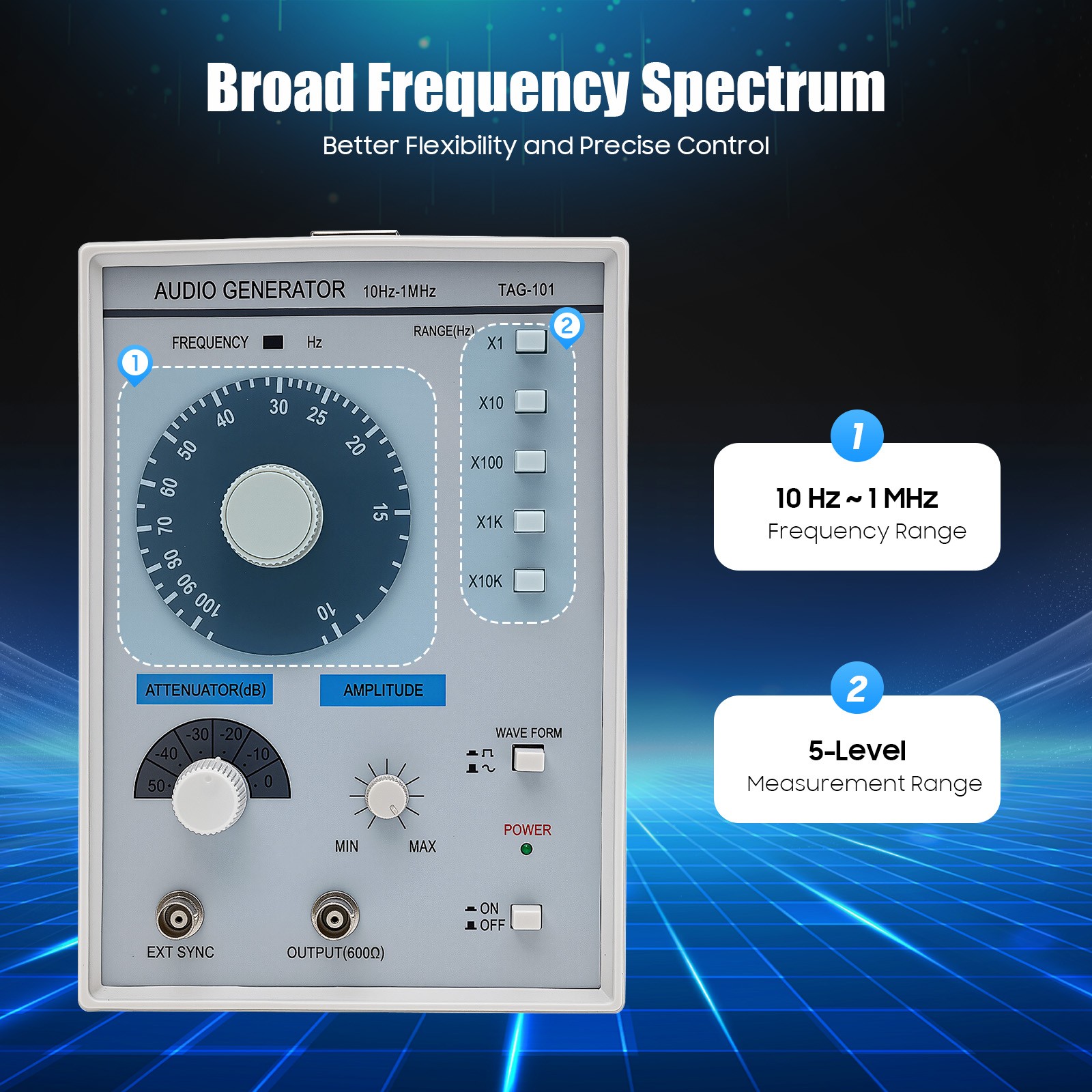 Professional Low-Frequency Signal Generator with High Precision Output