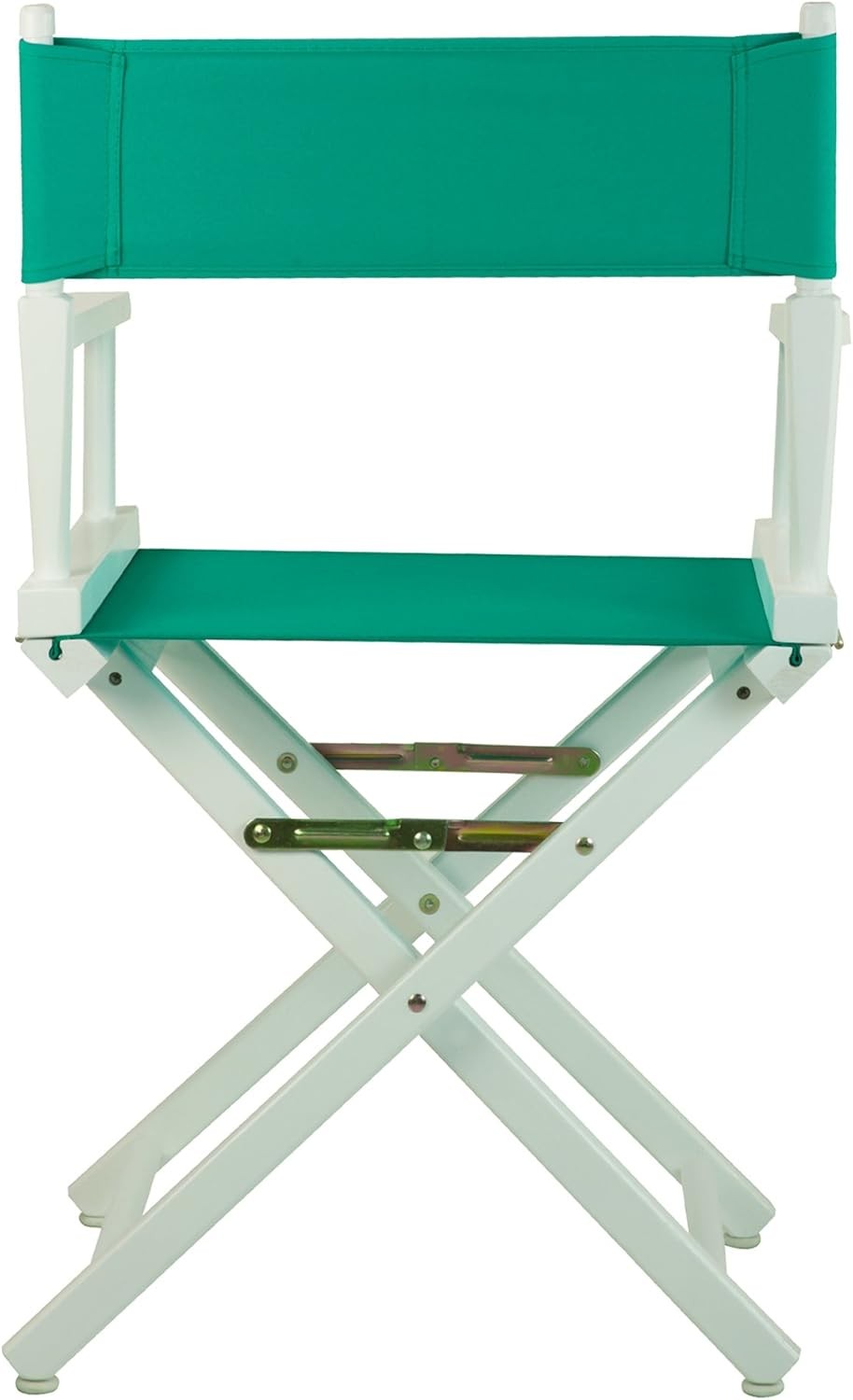 18" Director's Chair White Frame W/ Teal Canvas Beech Cotton