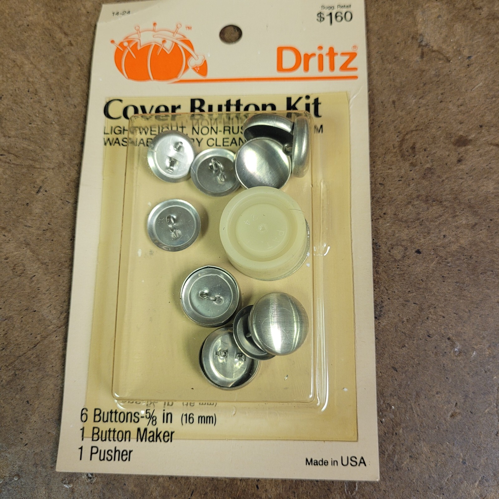 DRITZ COVER BUTTON KIT-SIZE 24. 5/8" DIAMETER.  1 PACKAGE