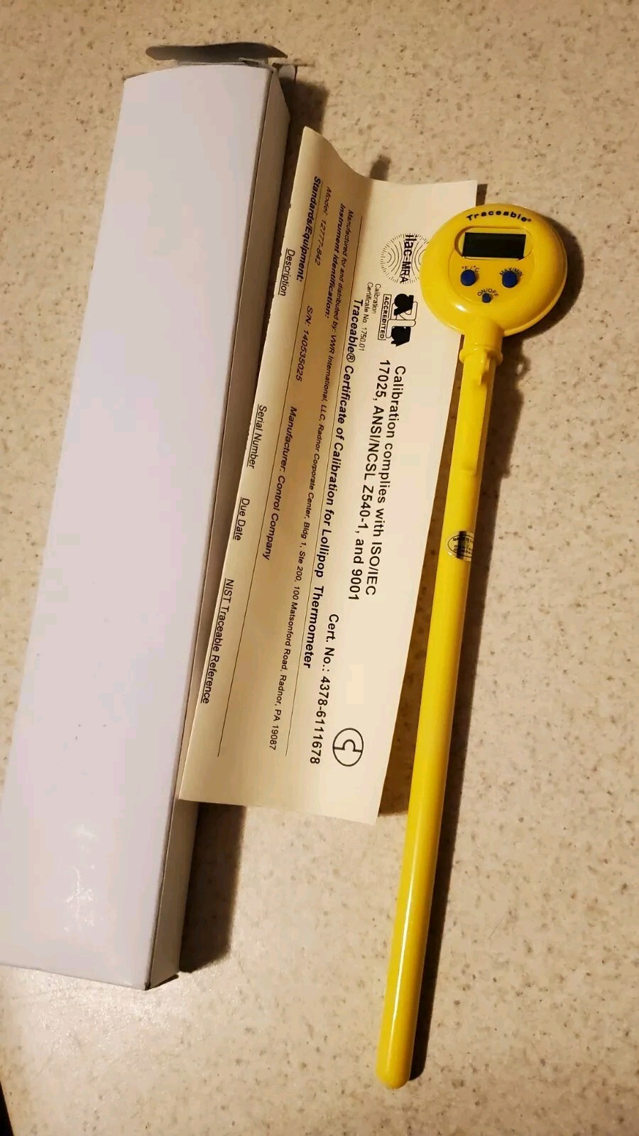 VWR ULTRA LOLIPOP THERMOMETER 12777-842 - Free FAST Shipping SAVE WATERPROOF