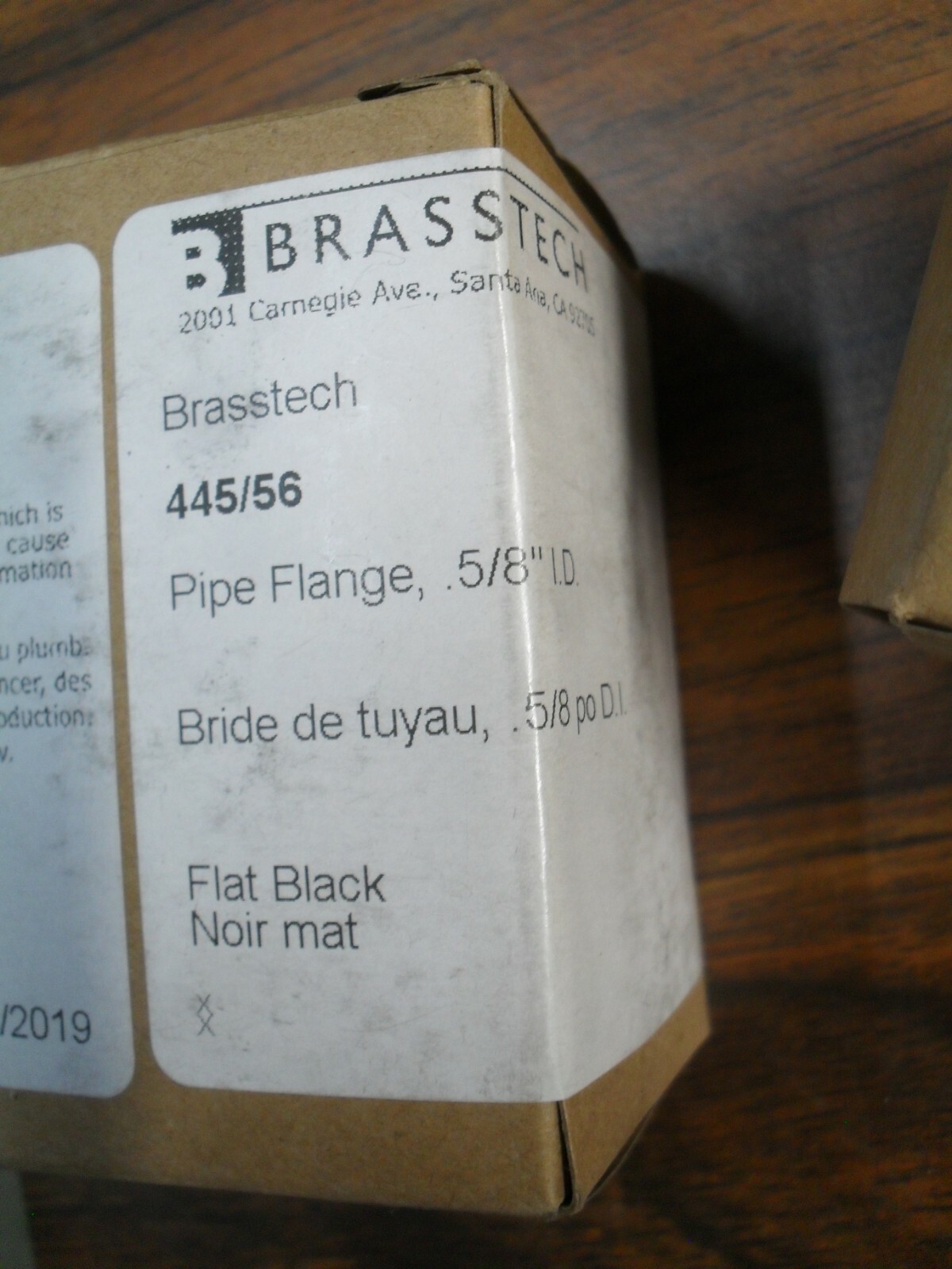 Brasstech 445/56 Pipe Flange 5/8" ID Flat Black