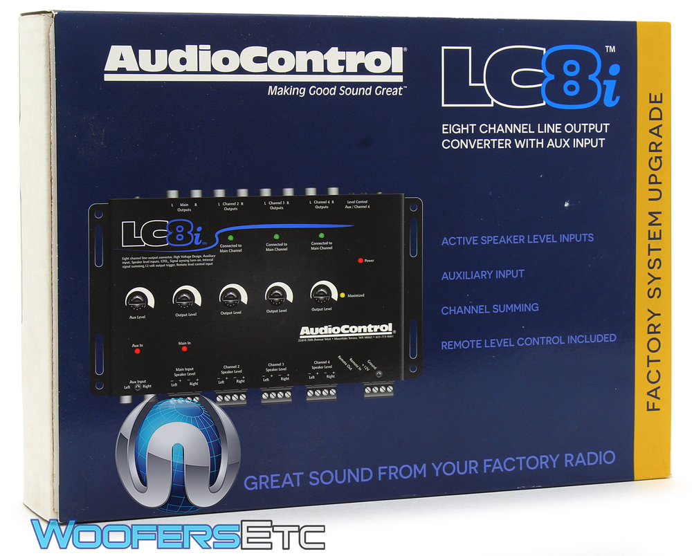 BLACK LC8i AUDIO CONTROL 8 CH. LINE OUTPUT CONVERTER AUXILIARY INPUT for IPOD