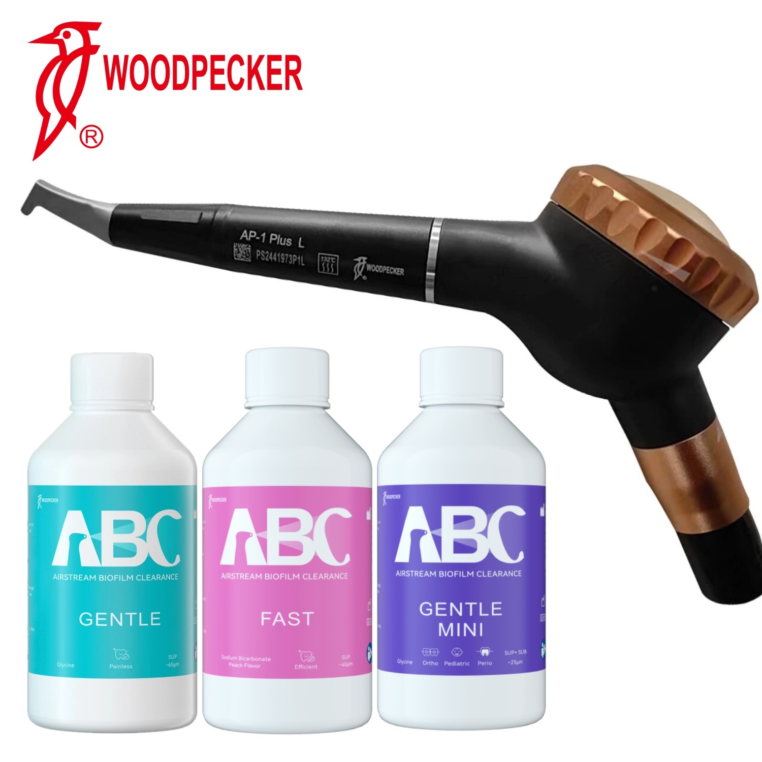 Woodpecker Air Polisher Prophylaxis Powder Gentle Mini, Gentle, Fast for AP-H L