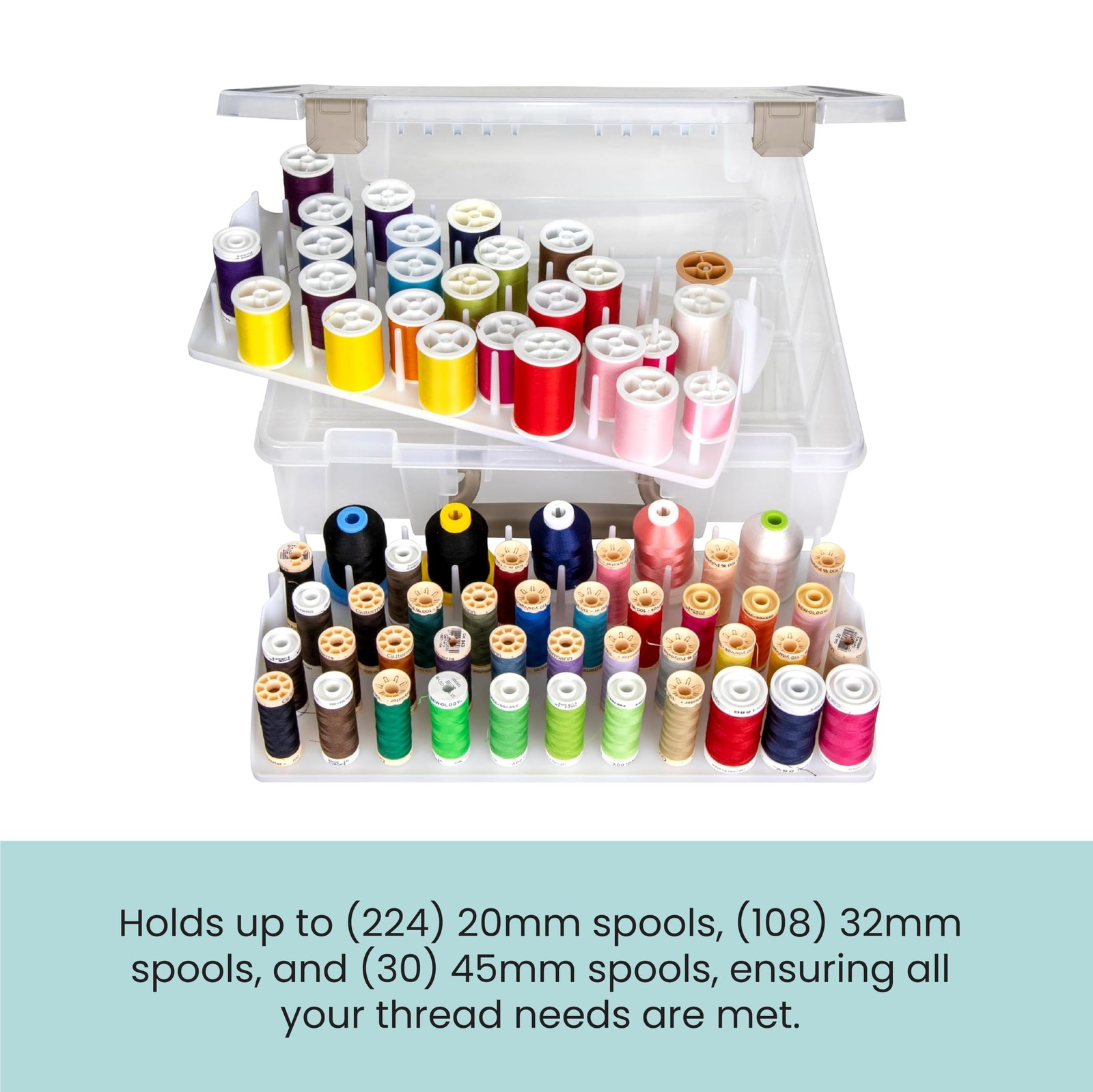 ArtBin Super Satchel Thread Box - Versatile Storage Pack of 1, Clear