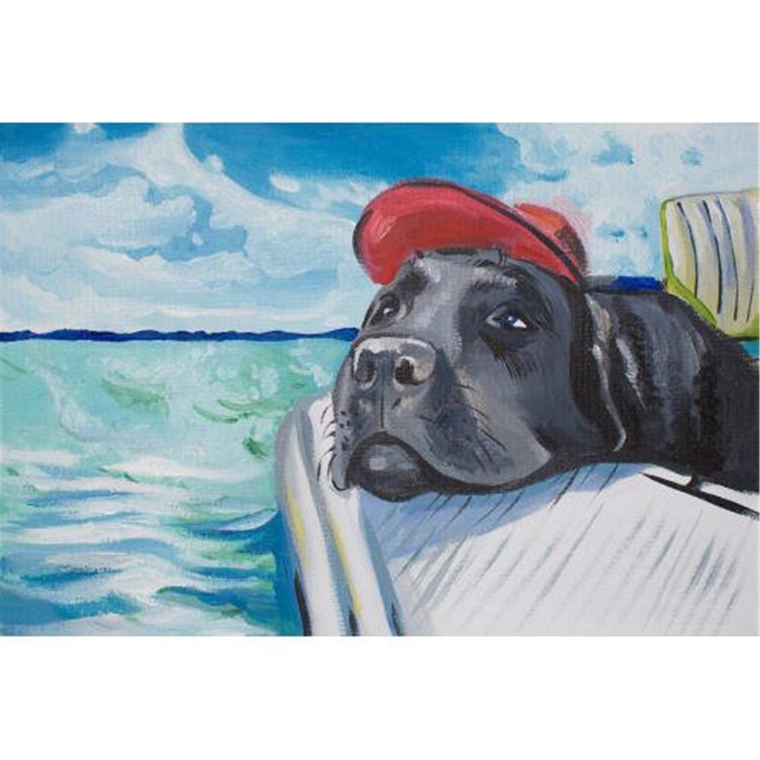 Sailing Lab Painting Print on Wrapped Canvas