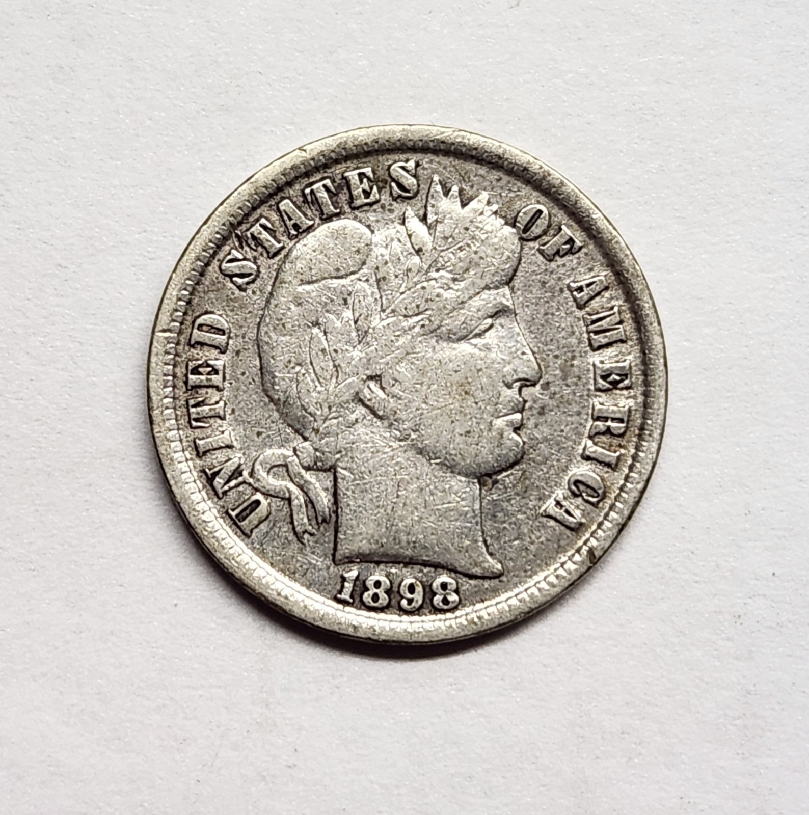 1898 Barber Dime – XF with Some Luster