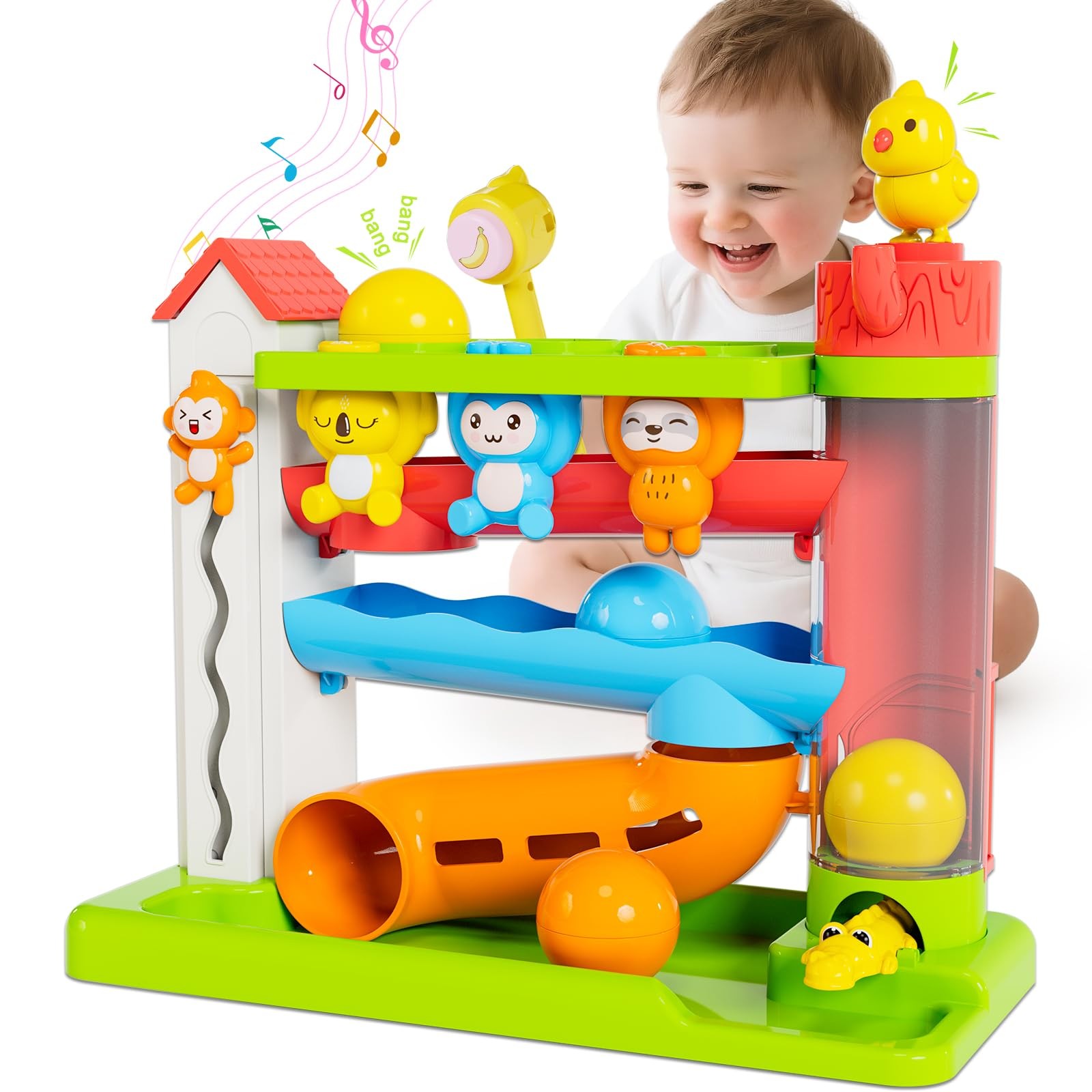 VOILBTOY Musical Baby Toy: Educational Ball Drop - 12-18 Months, English/Spanish