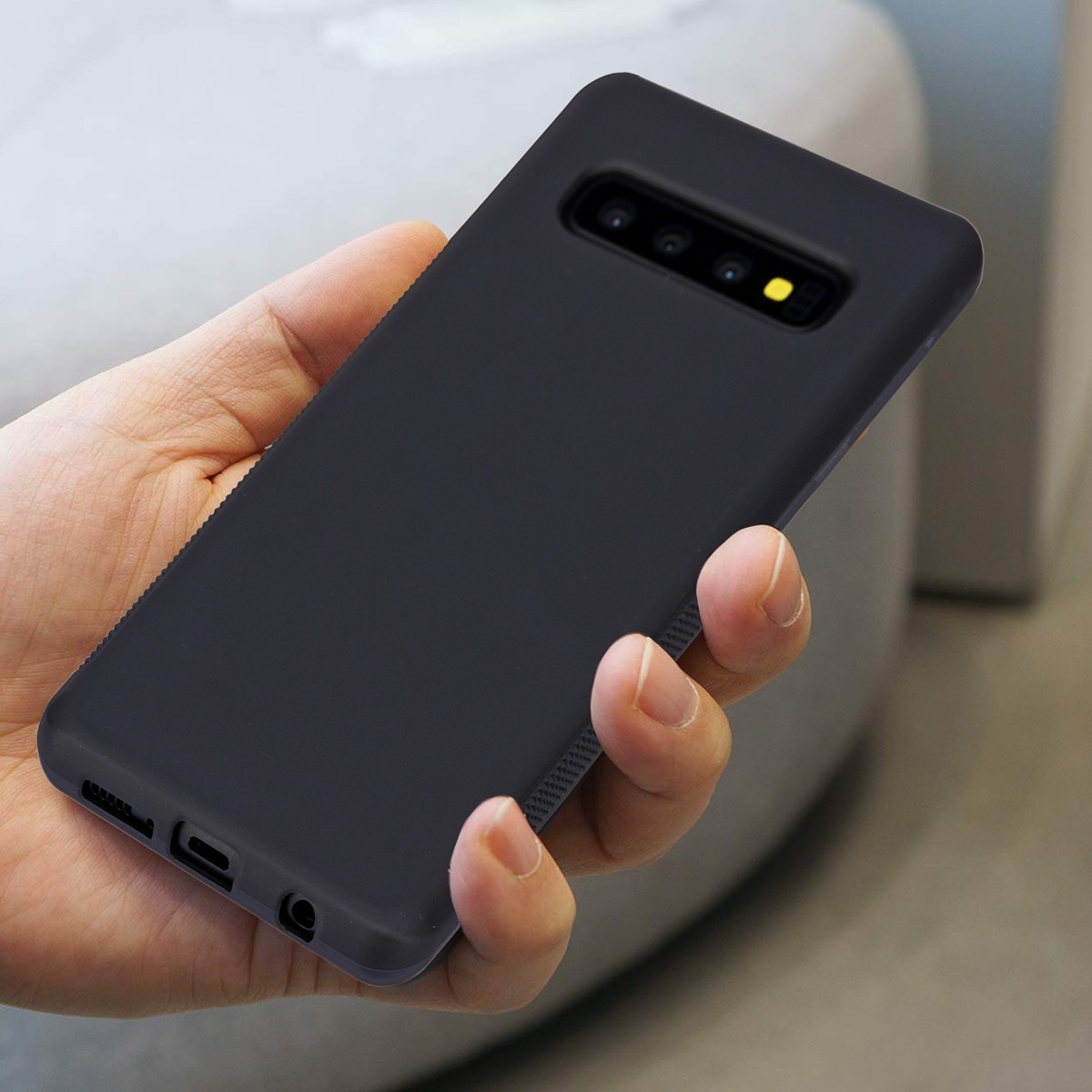 Soft Rubber Slim Silicone Skin Cover with Easy Grip Design for Samsung S10