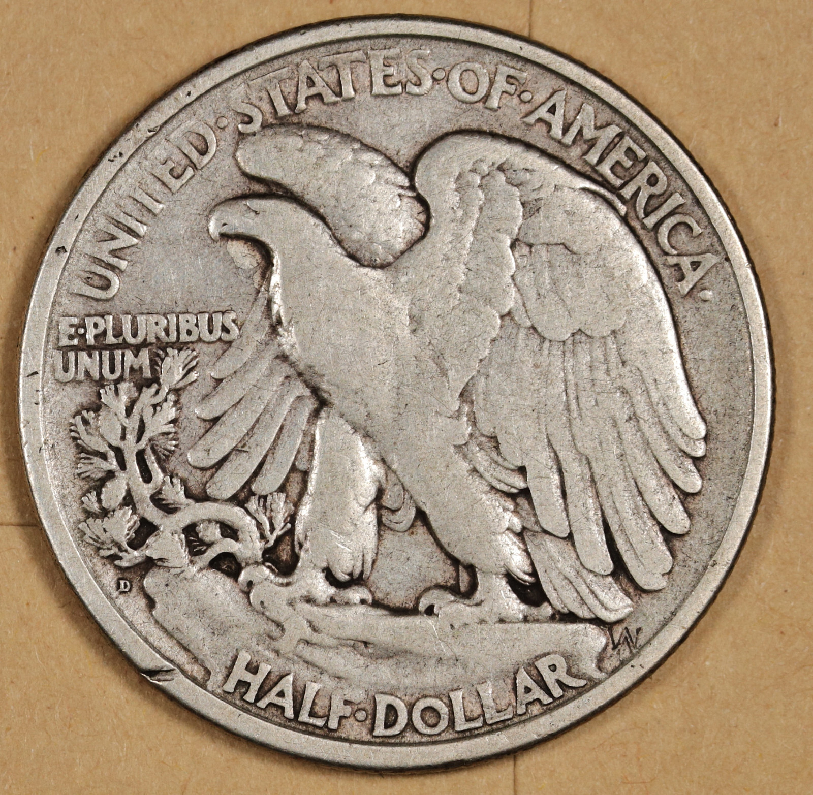 1919-d Walking Liberty Half. Fine. 191046