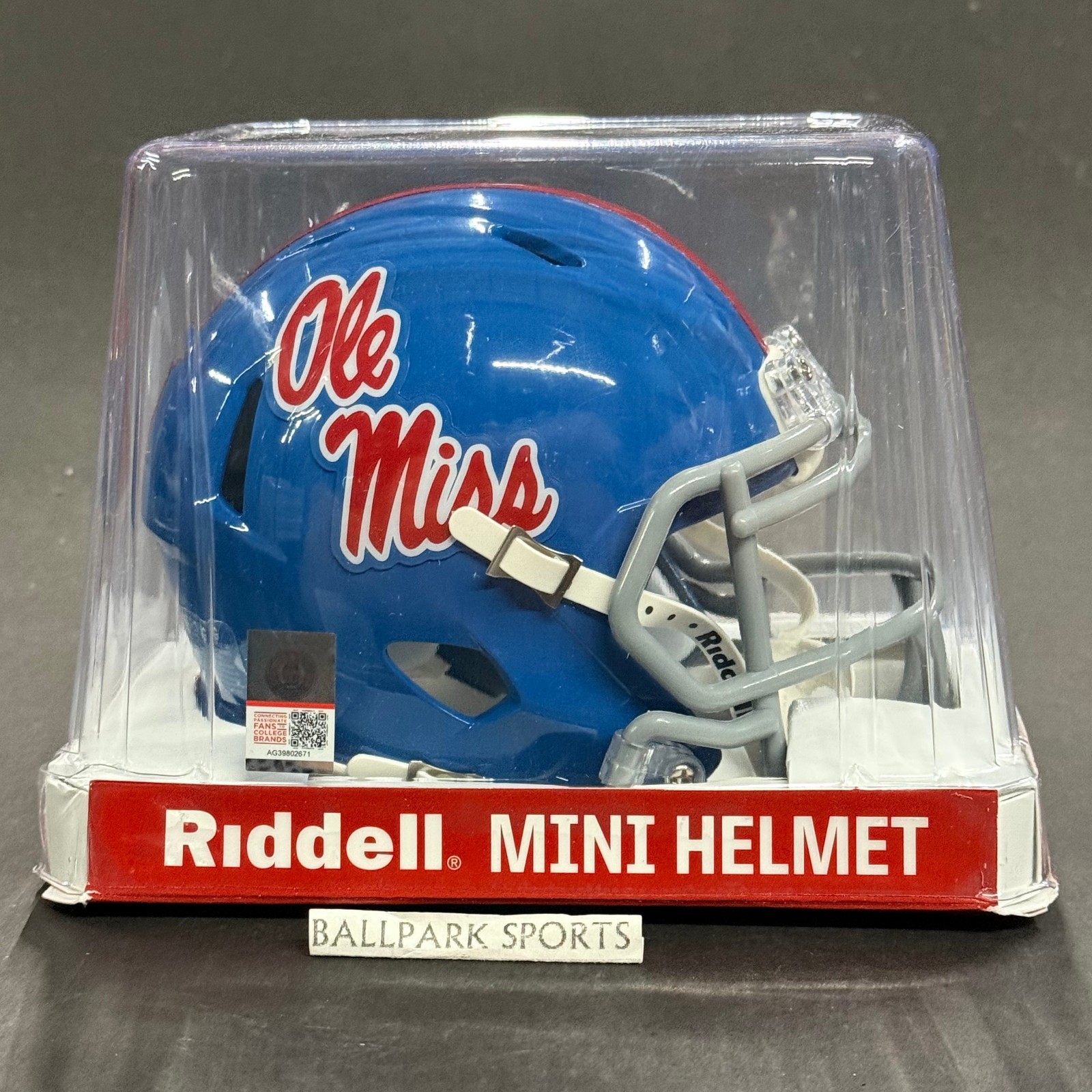 Mississippi Ole Miss Rebels Speed Mini Helmet Riddell NCAA Powder Blue New!
