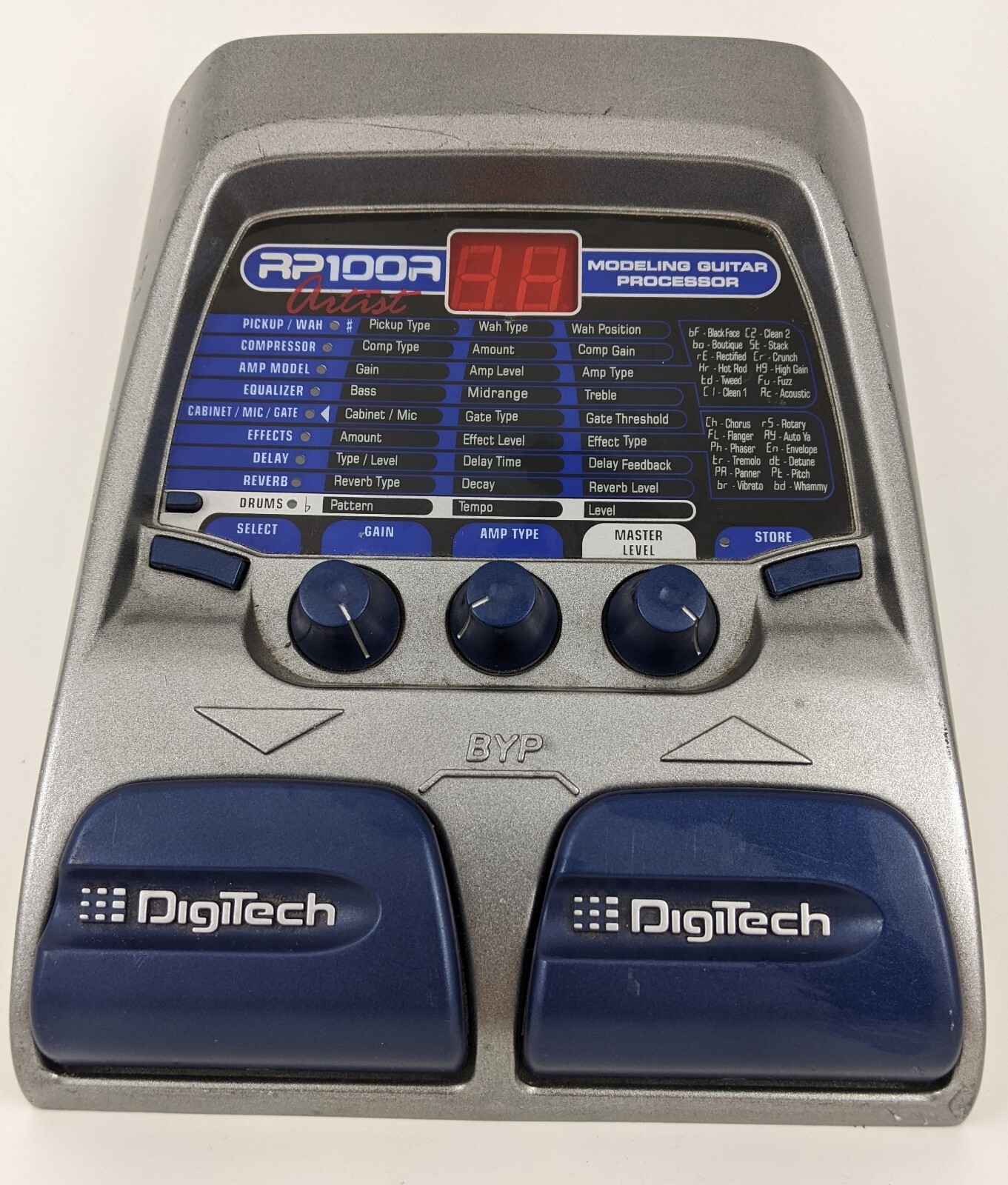 Digitech Rp100p Modeling Guitar Processor Pedal Untested Great Condition
