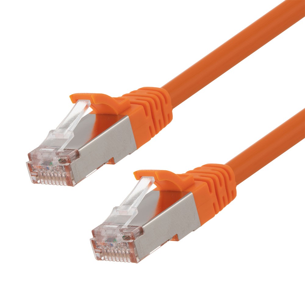 Ethernet Patch Cable CAT6, F/UTP, 26AWG, 7 Ft,  5 pack, Orange