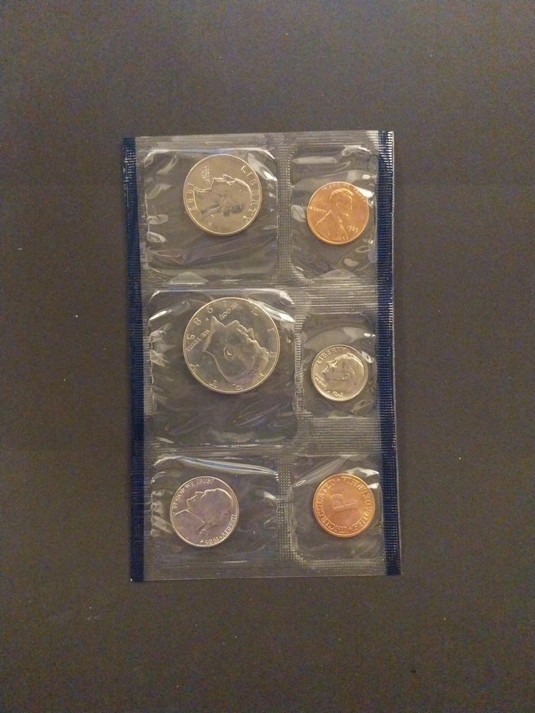 1985 United States of America. Set of 6 Proof-Like Coins PHILADELPHIA