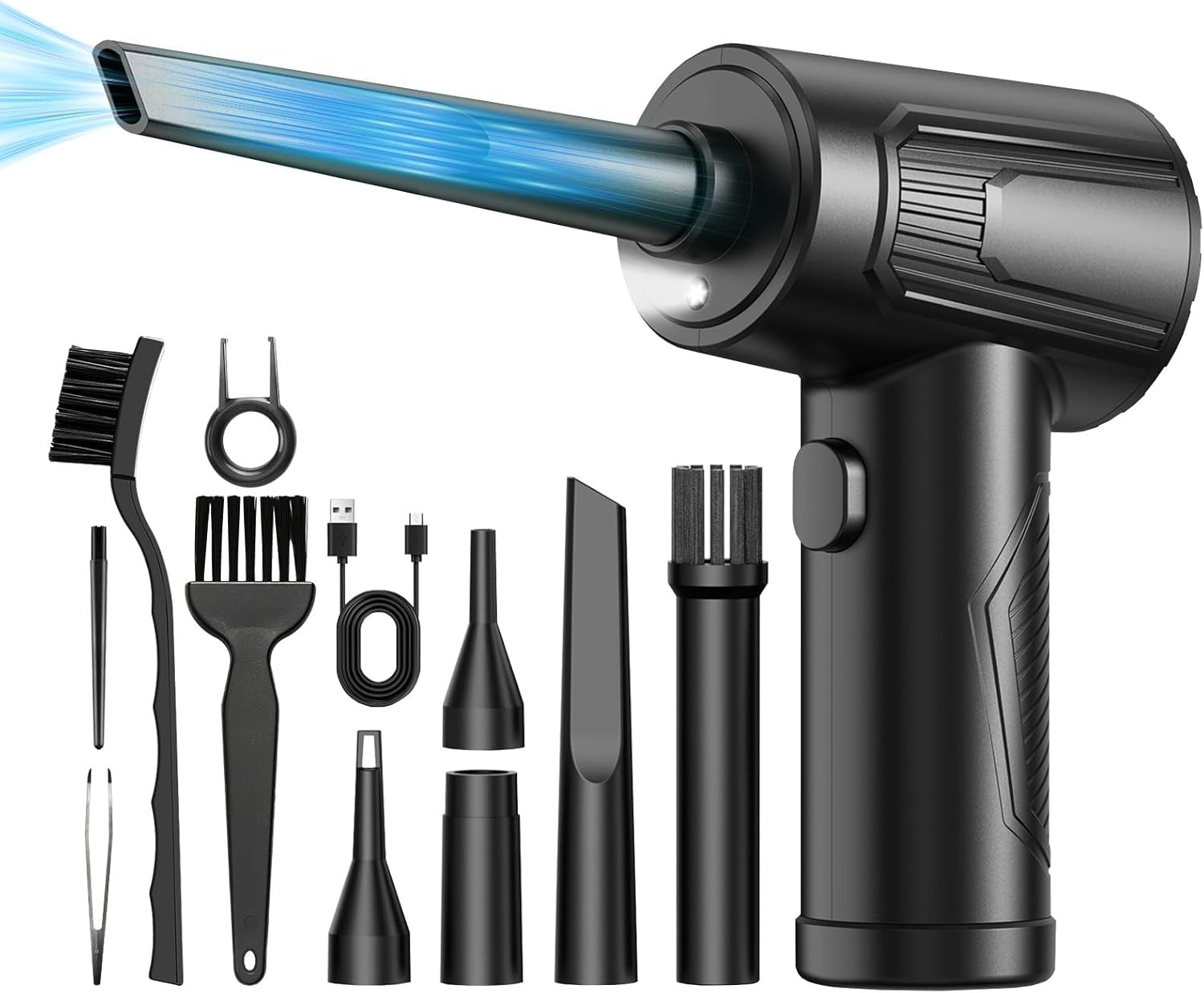BANKKY 11-In-1 Cordless Air Duster - Rechargeable Electric Computer Cleaner