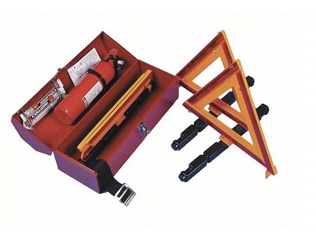 (C) Cortina 95-04-004 Roadside Emergency Kit With Steel Case 3-Triangles⚡️