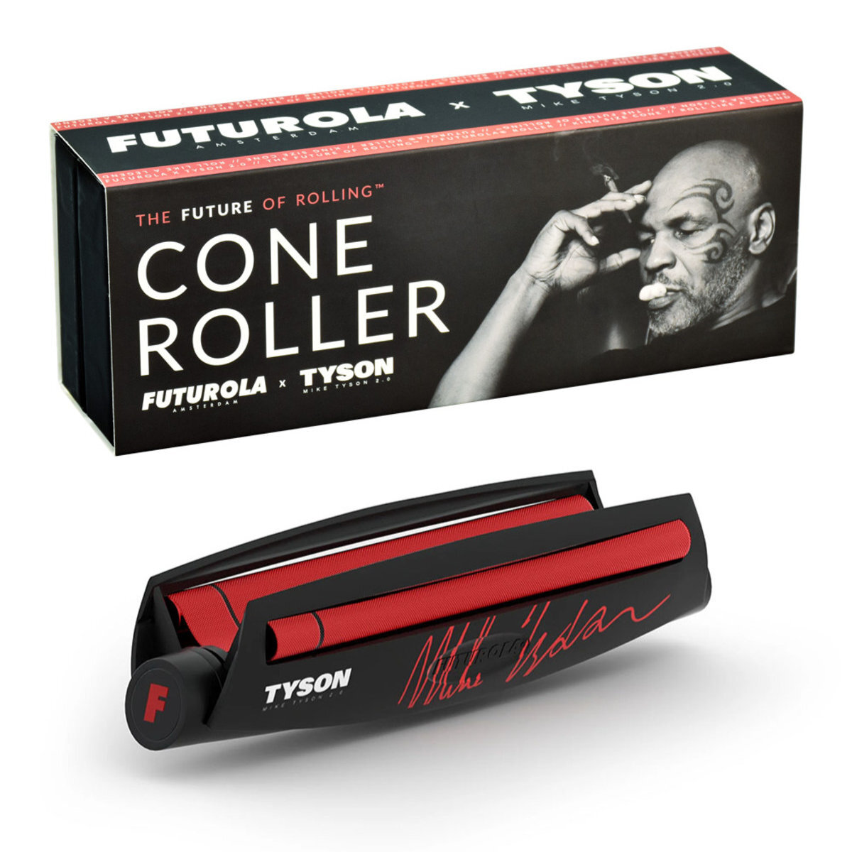 Futurola Tyson 2.0 X King Size Cone Roller Cigarette Rolling Machine Smoking NEW