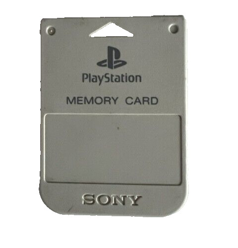 Sony PlayStation OEM Official 1 PS1 PSX Memory Card SCPH-1020 LIGHT GRAY TESTED!
