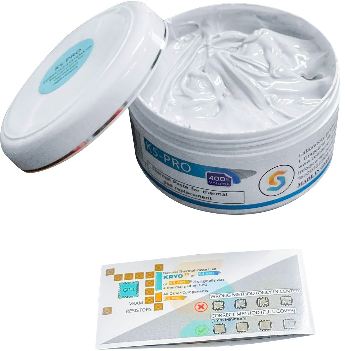 K5 PRO 400g jar DIY thermal putty bulk supply for workshops 5.3 W/m·K*