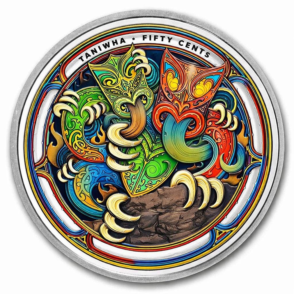 2024 New Zealand 1 oz Silver Dwelling Taniwha Cave Color Art Coin w/ COA
