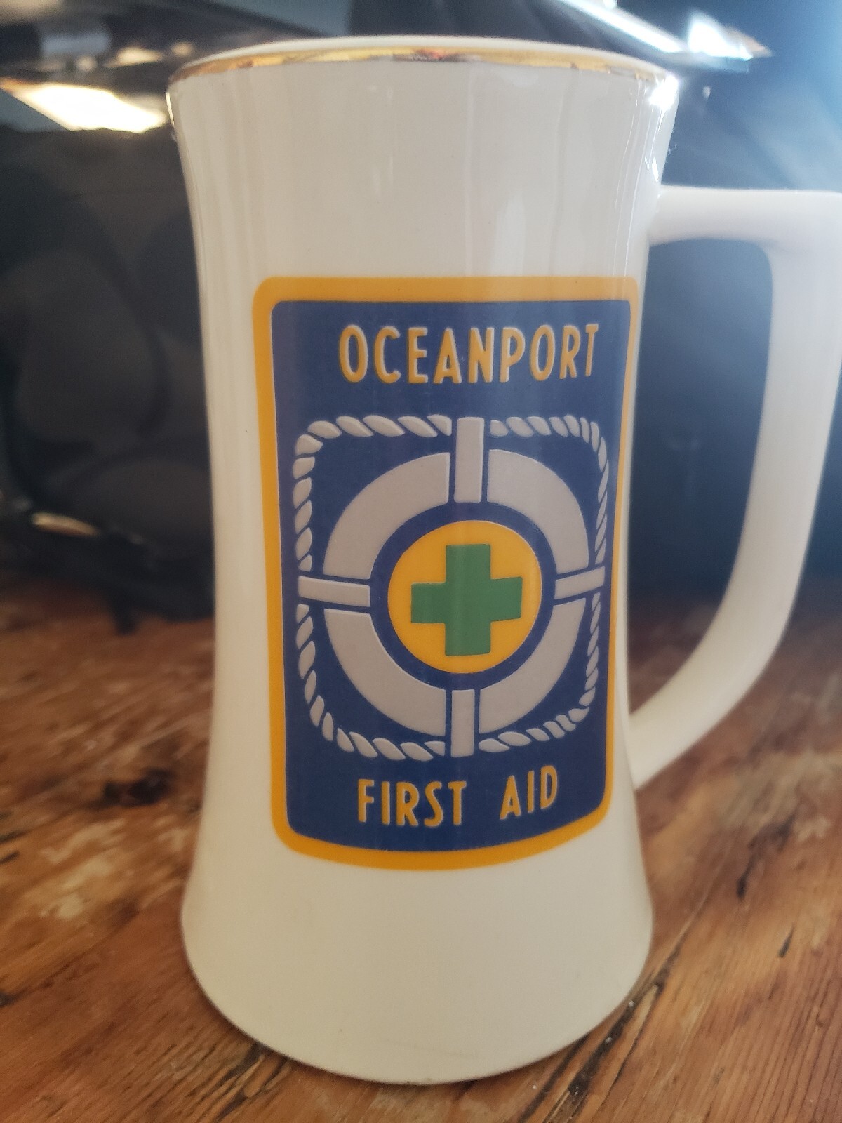 Vintage 1974 Oceanport NJ First Aid 1974 Ambulance Dedication Mug