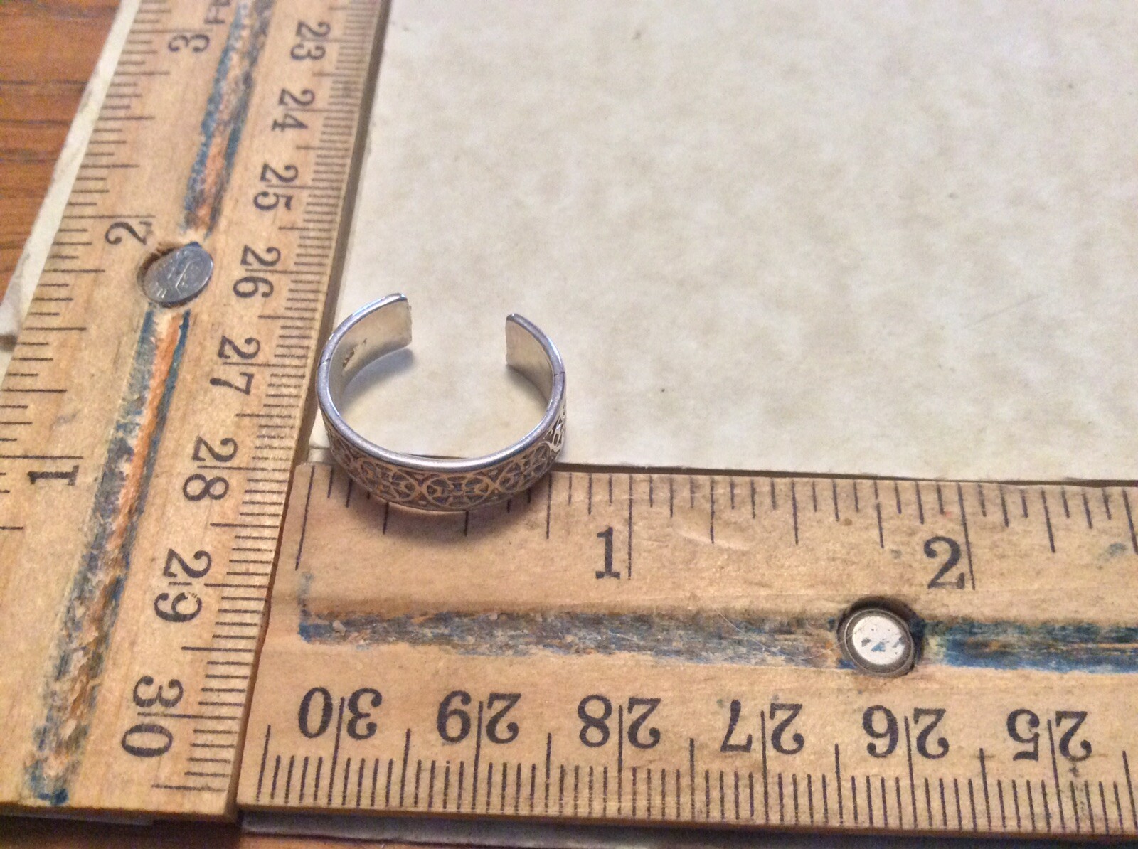 Pretty Adjustable Toe Ring Plated 6mm Sterling Silver Crosses Maltese