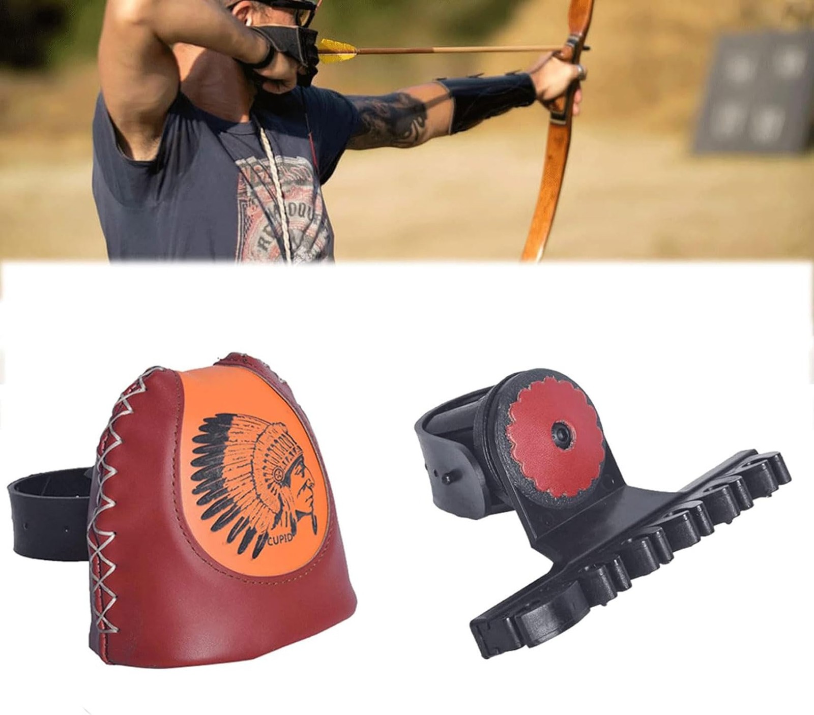4/6 Arrows Quiver Quick Release Leather Archery Slide-On Quiver Holder Quiver De