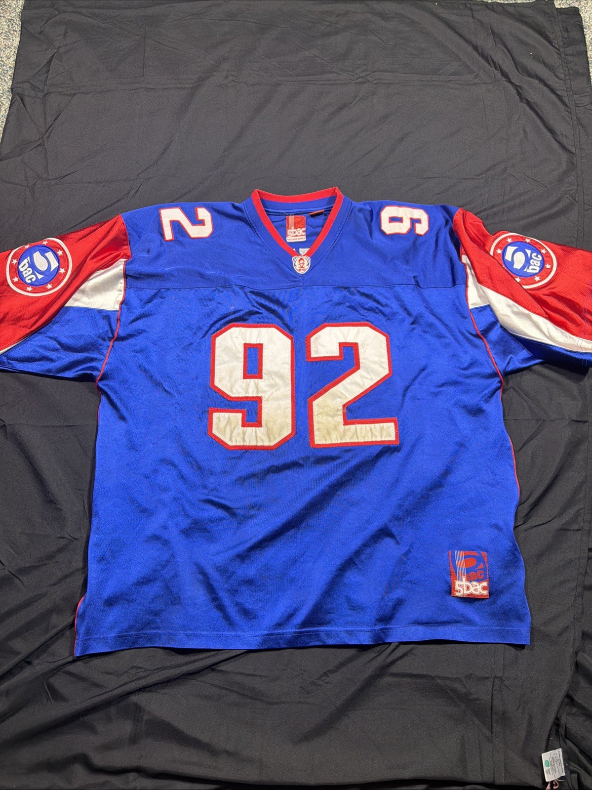 5Bac #92 New York Football Jersey XL New York Giants Team Colors Stitched Letter