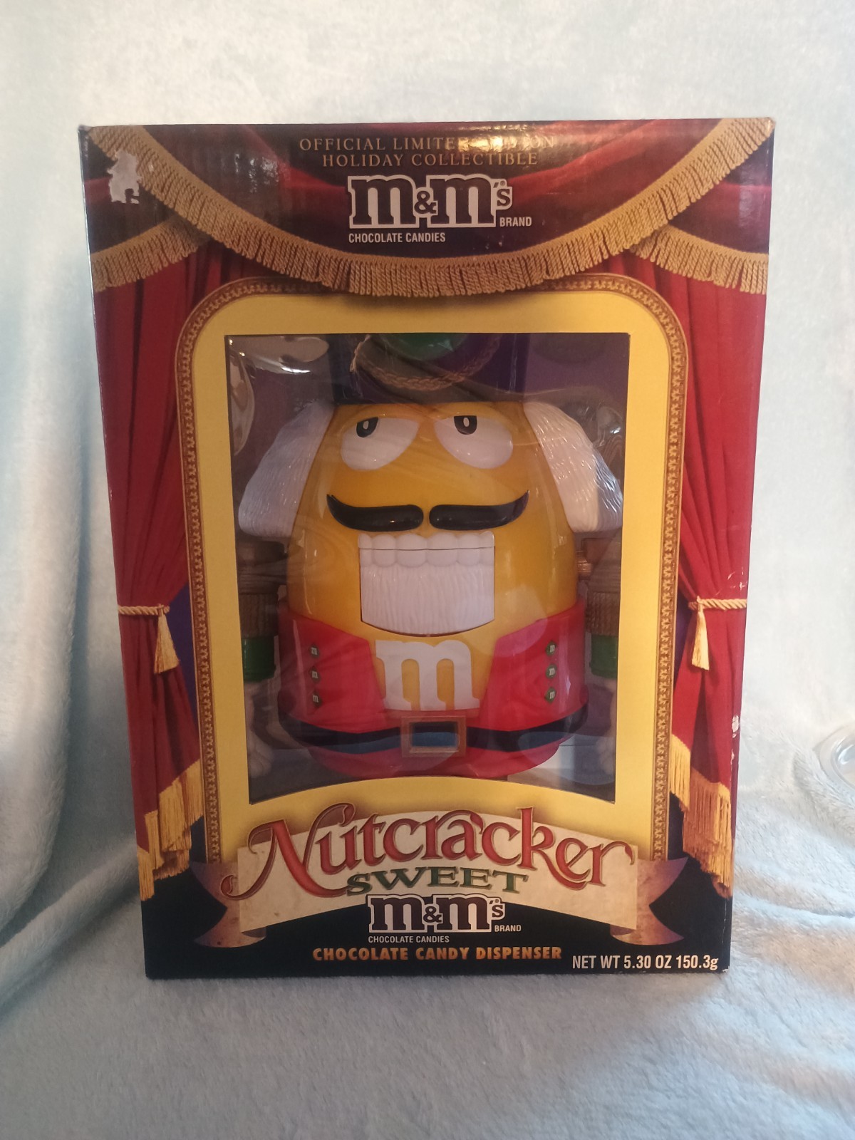 M&M Candy Nutcracker Yellow Can Dispenser With No Candy