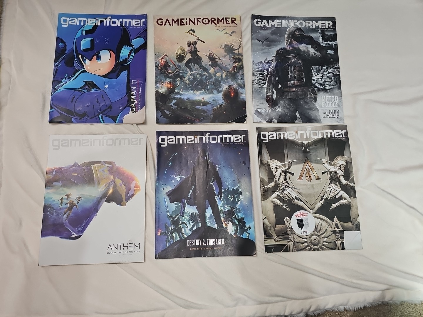 Game Informer Magazines Lot of 6. Year 2018 Gamer Book Collectors Item